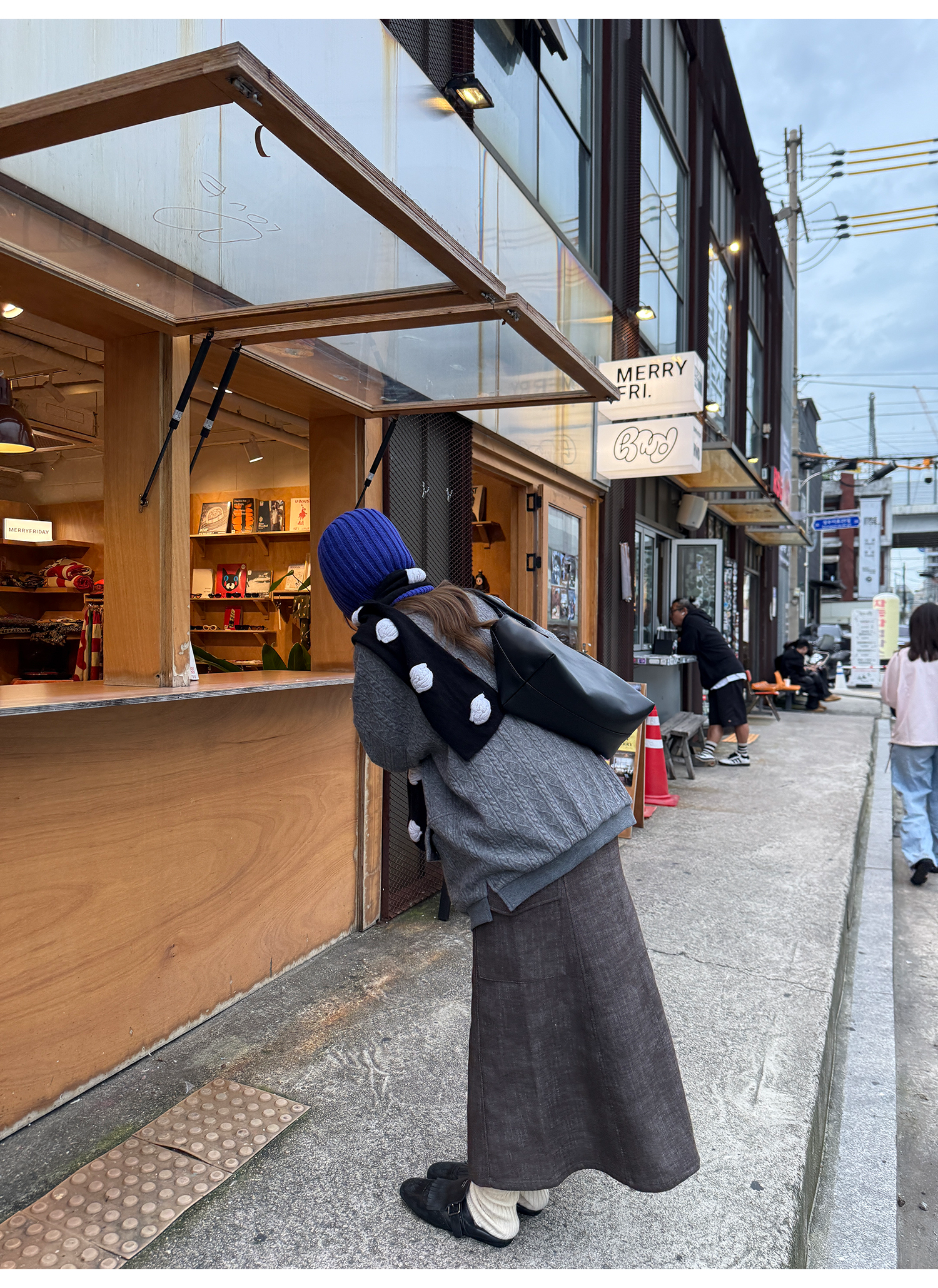 LelyMooch ヴィンテージ絞り編みニットジャケット　LEM263