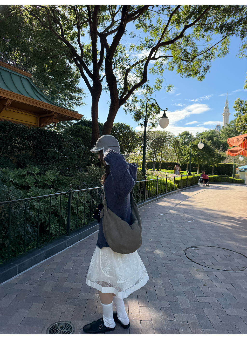 LelyMooch ハリ感レース×ドロストスカート  LEM239