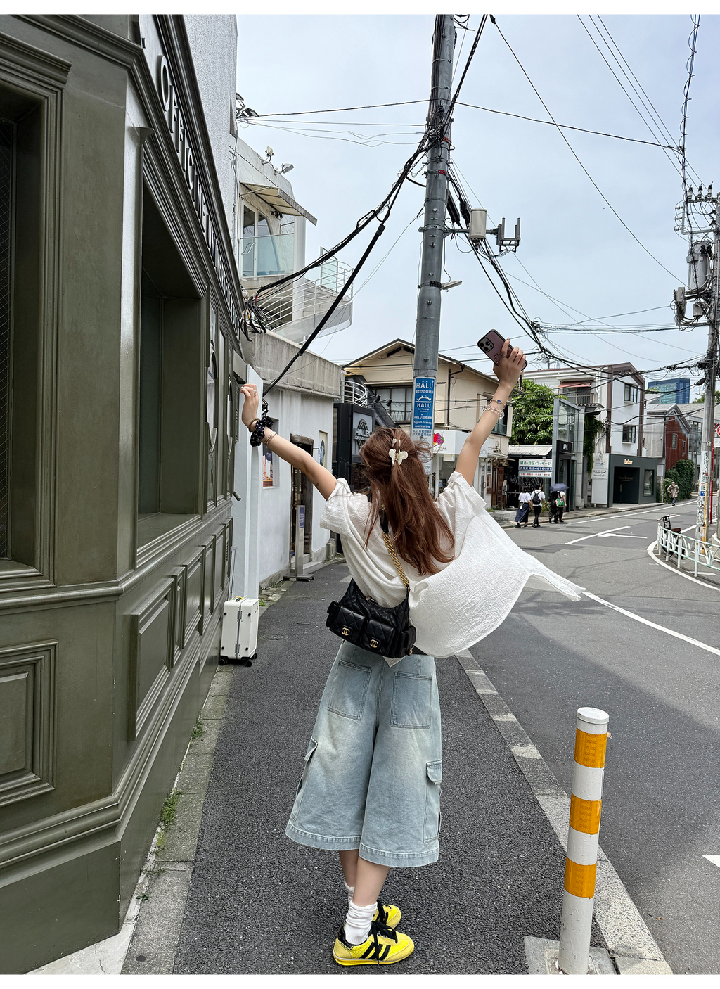 LelyMooch 体型カバー◎ カーゴデニムパンツ  LEM182