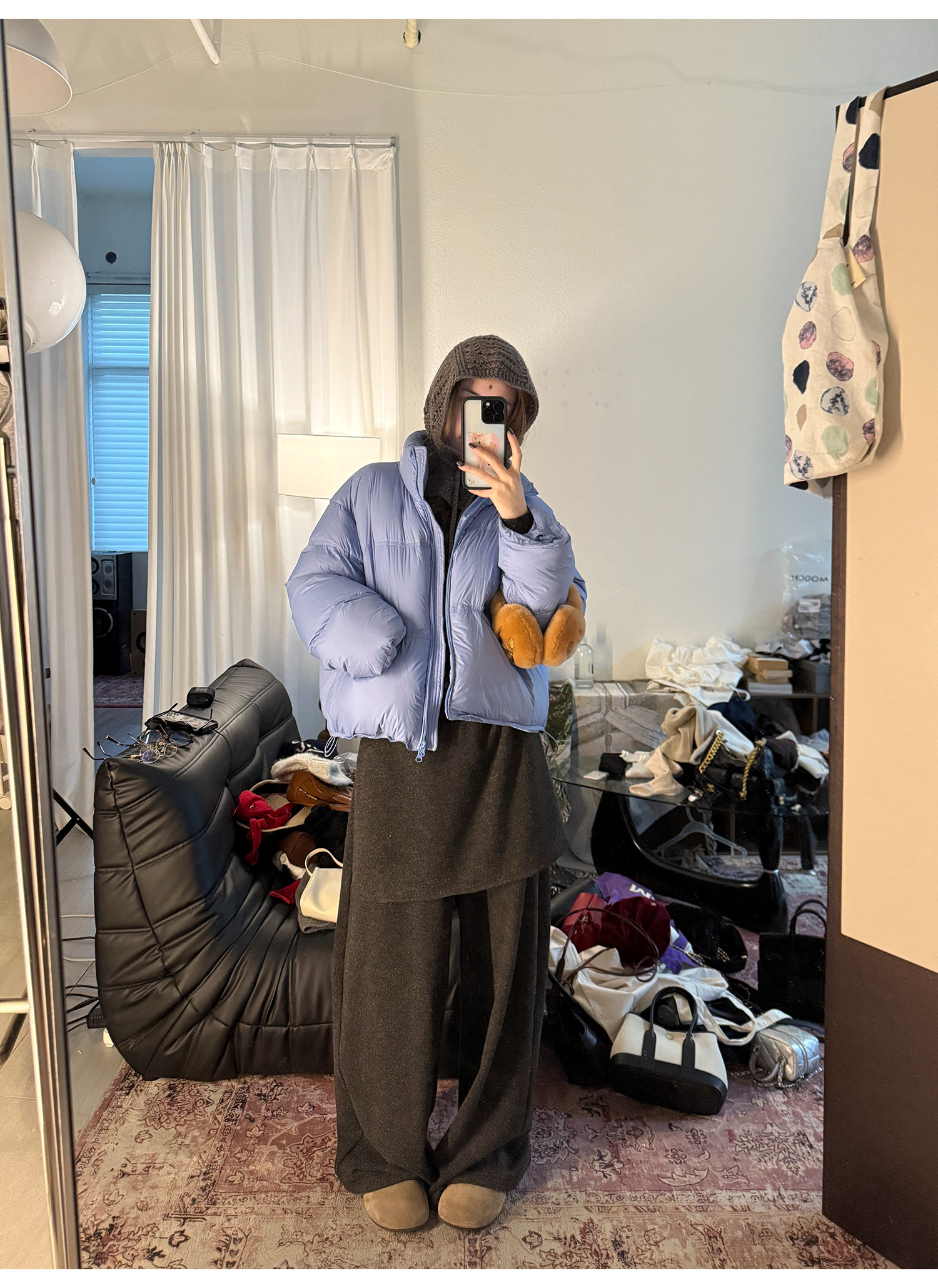 LelyMooch レイヤード風 ワイドパンツ  LEM283