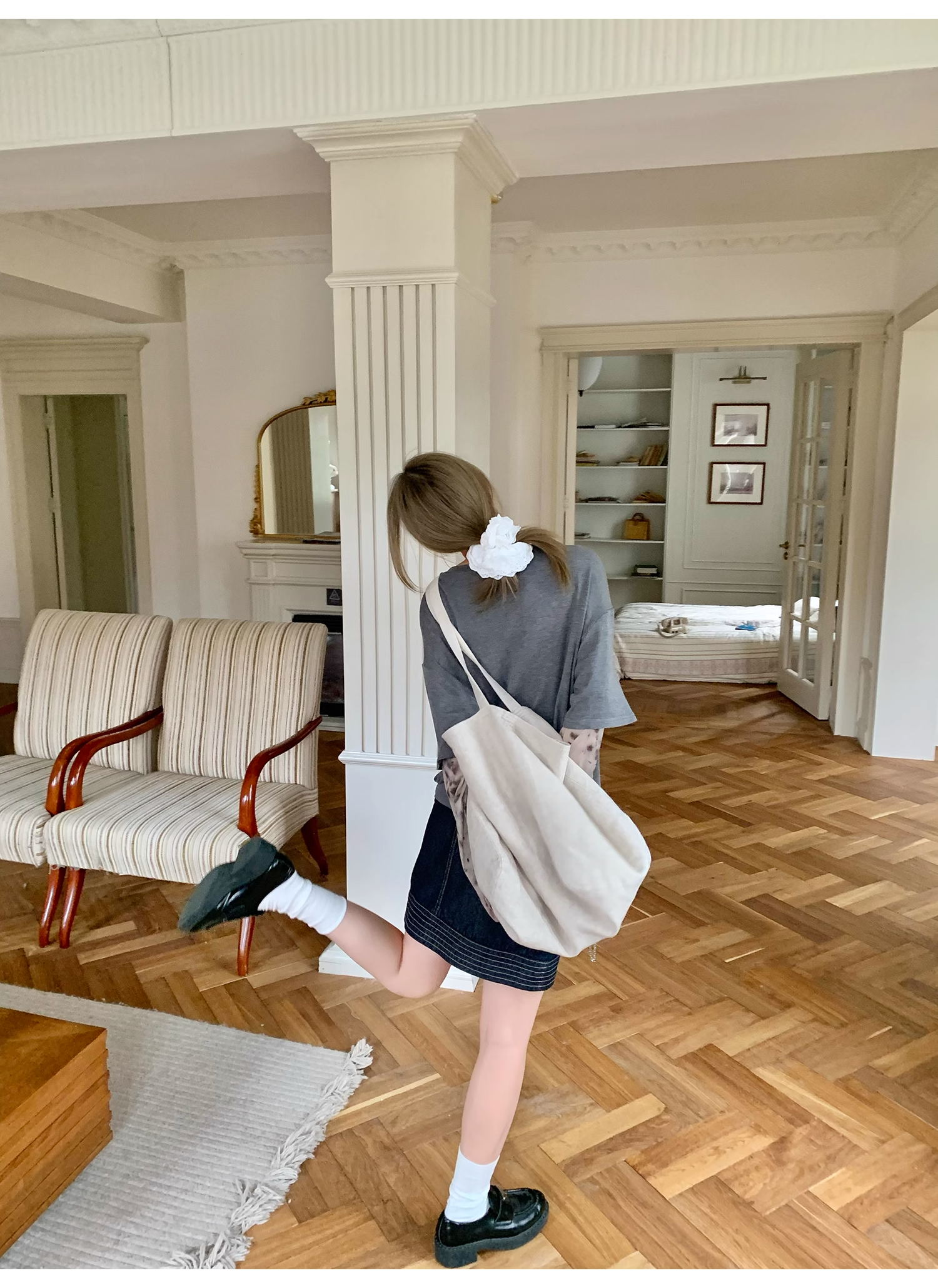 LelyMooch  レオパード柄袖  ロンTシャツ  LEM117