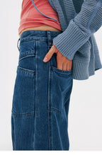 Hem-Adjust Wide Straight Denim LOM102