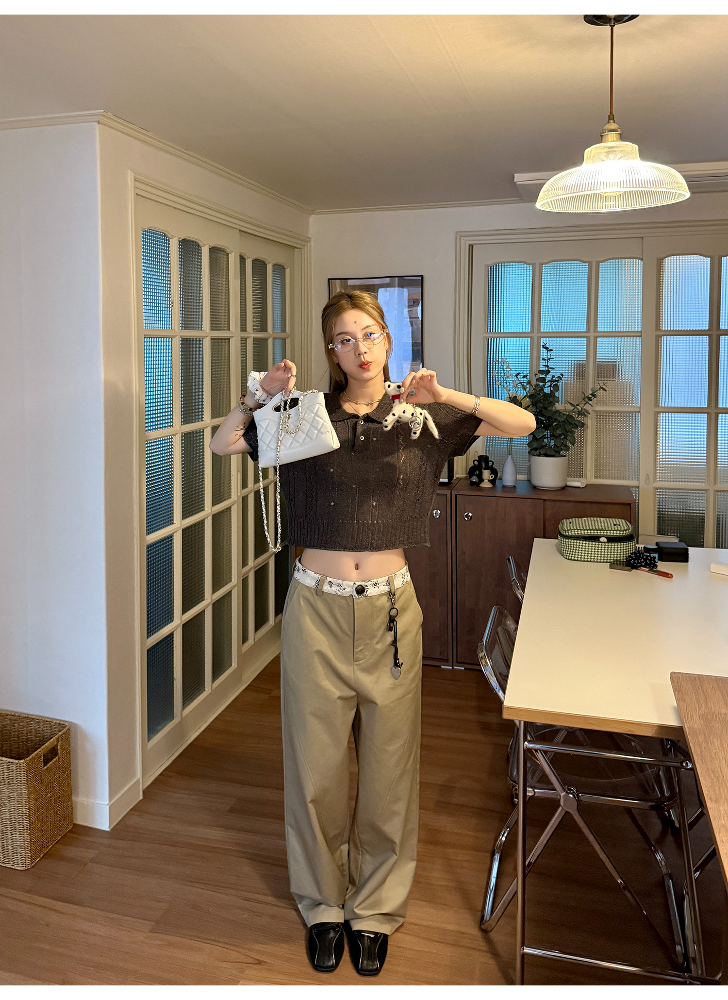 LelyMooch 黄金比カットチノパン  LEM174