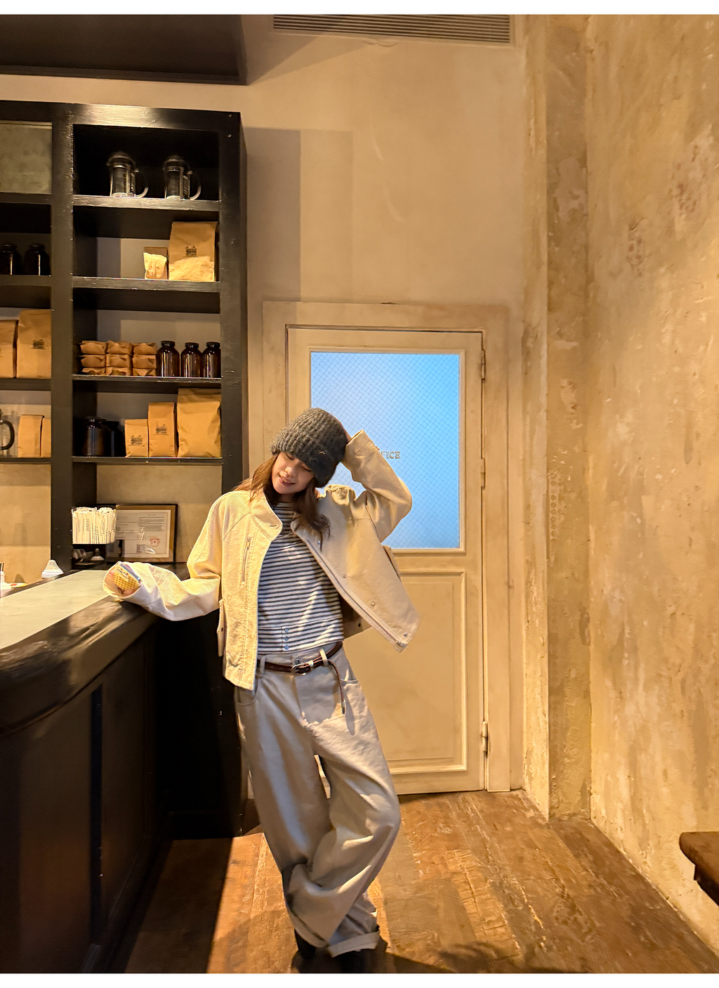 LelyMooch 厚手コーデュロイライダースジャケット LEM245