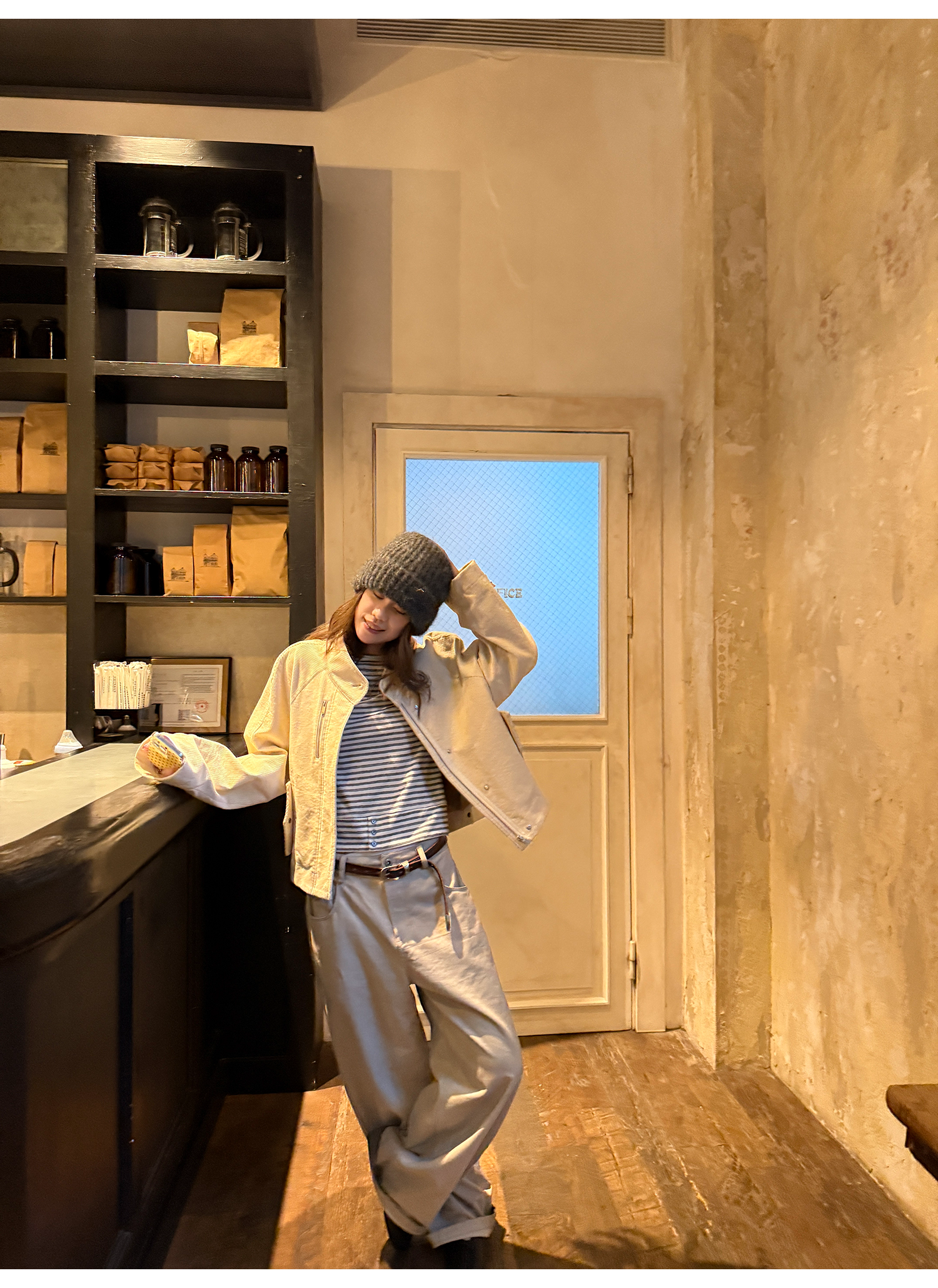 LelyMooch 厚手コーデュロイライダースジャケット LEM245