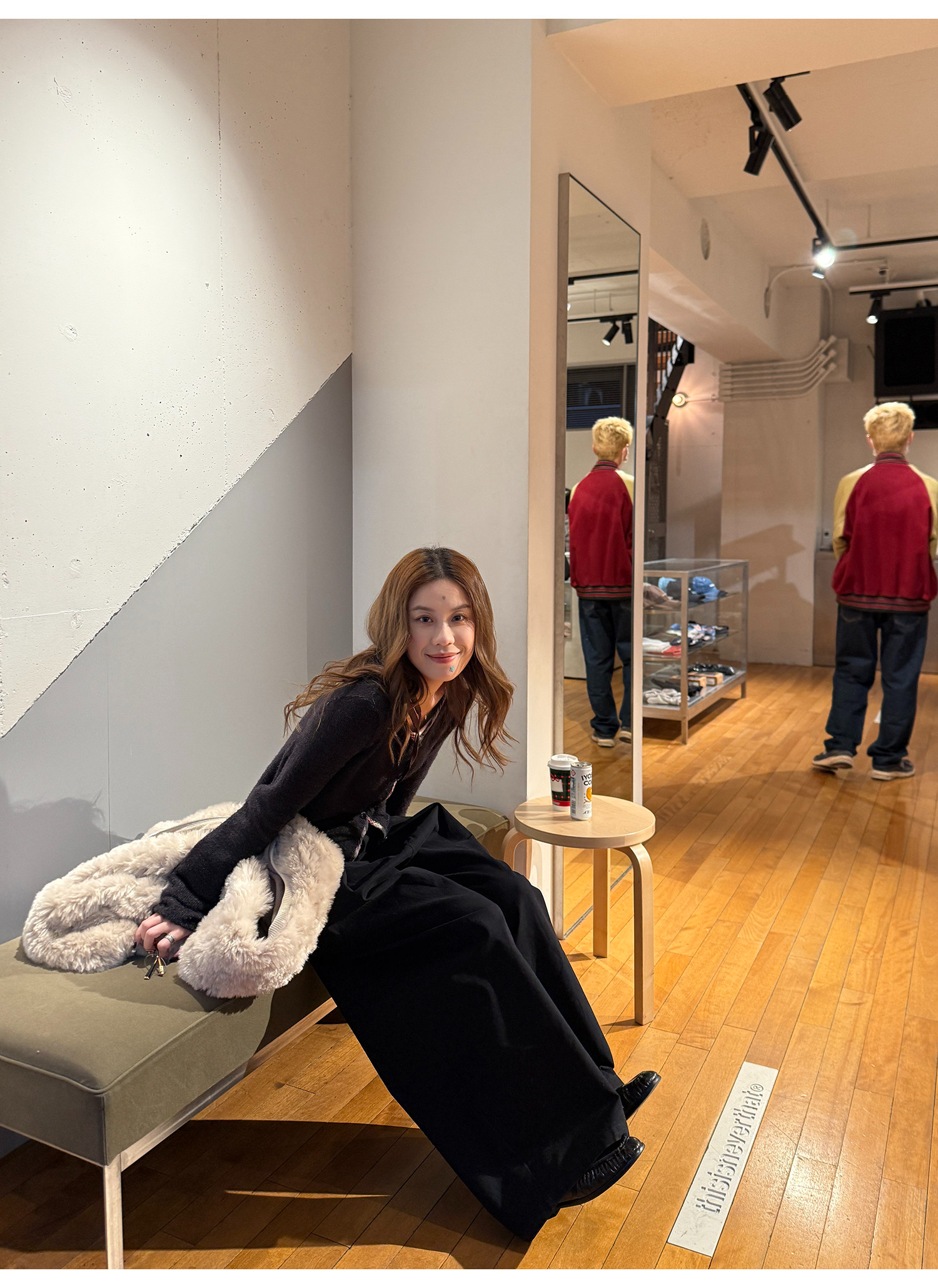 LelyMooch チェック柄パイピング ニット  LEM293