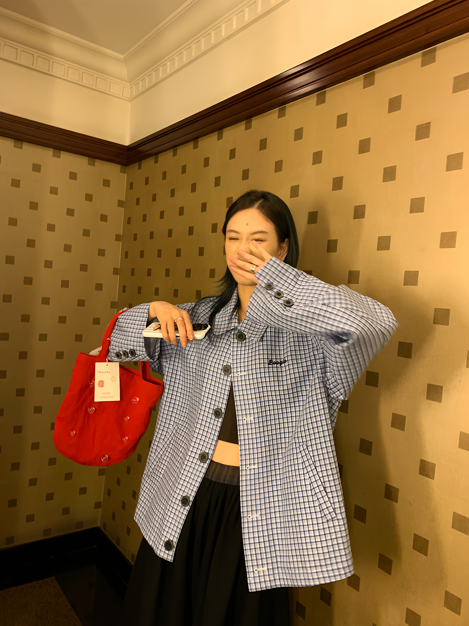 LelyMooch Blue Check Shirt Jacket LEM072