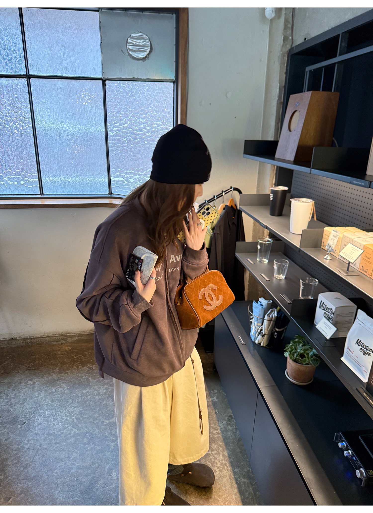 LelyMooch ジップスウェット アメリカンヴィンテージ風  LEM264