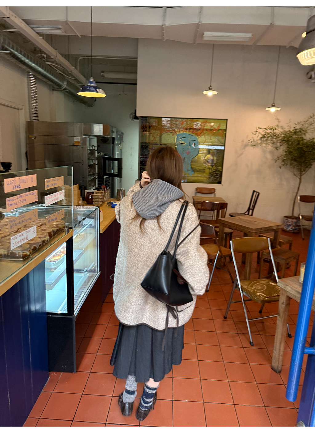 LelyMooch 配色パイピング ループウールジャケット　LEM278