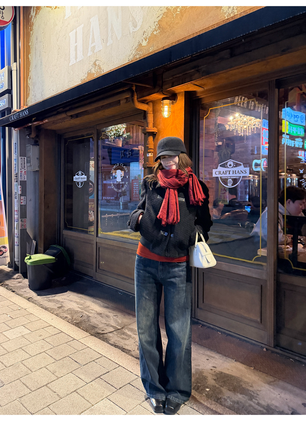 LelyMooch 色落ち加工 ストレートデニムパンツ　LEM304