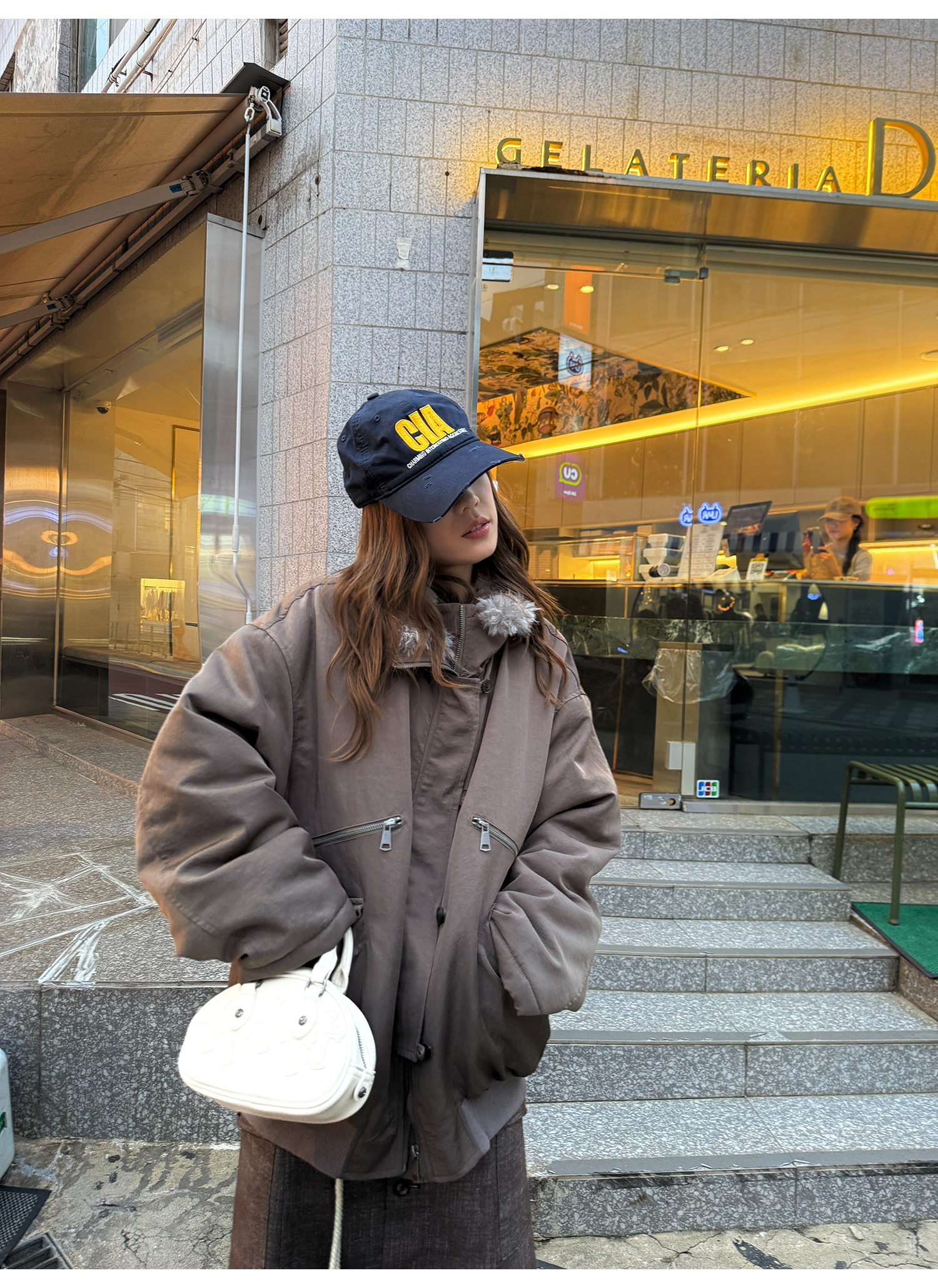 LelyMooch エコファーライナー付きモッズコート　LEM259