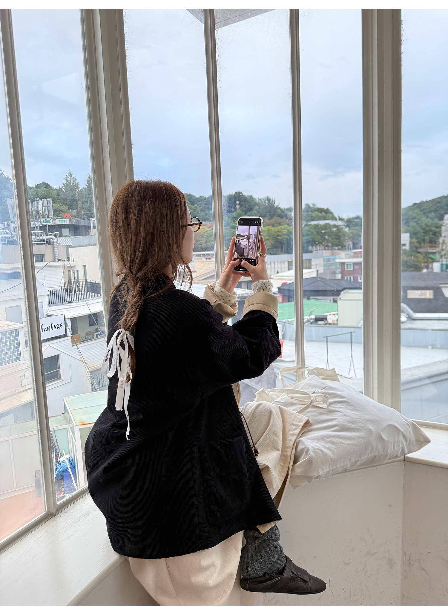 LelyMooch コーデュロイ リバーシブル中綿コート  LEM265