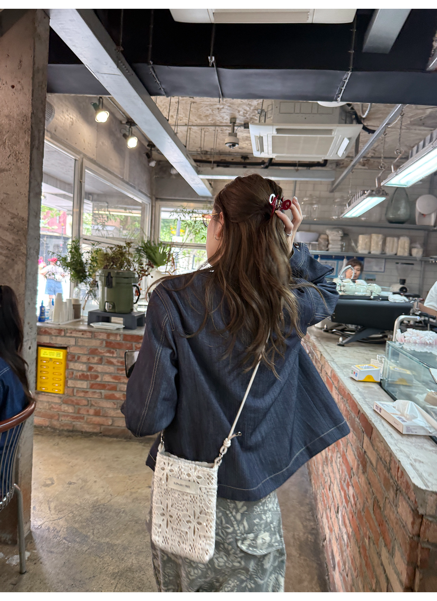 LelyMooch ショート丈 デニム風 ジャケット  LEM222