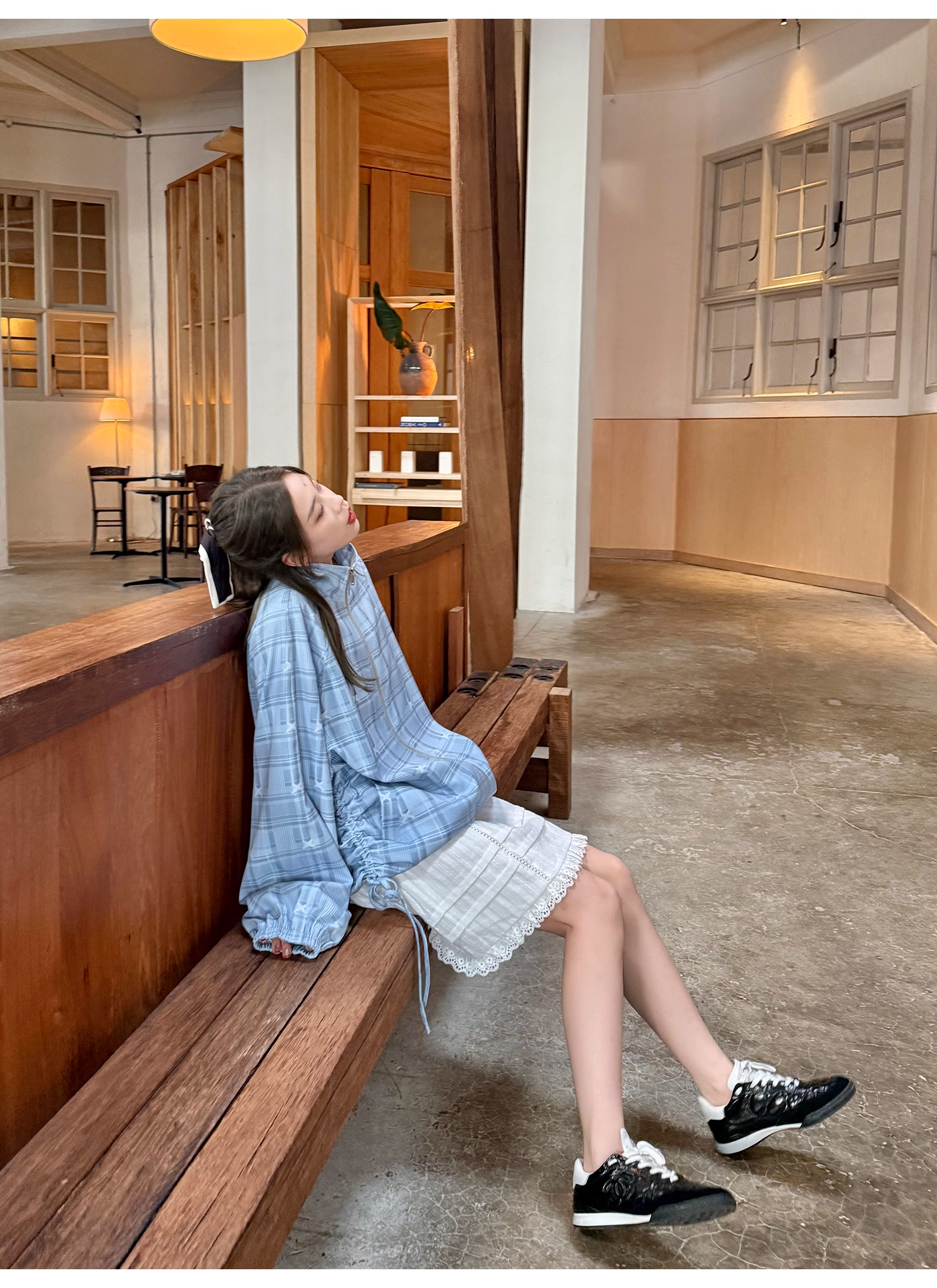 LelyMooch  白 スカート ミニ 透け防止  LEM105