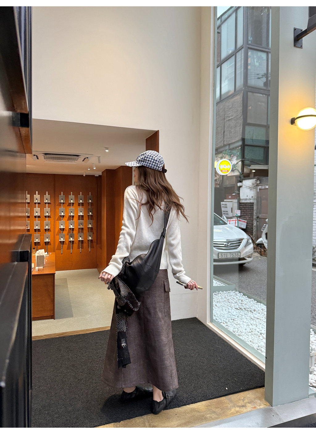 LelyMooch ウール100% ケーブルジップハイネックニット  LEM260