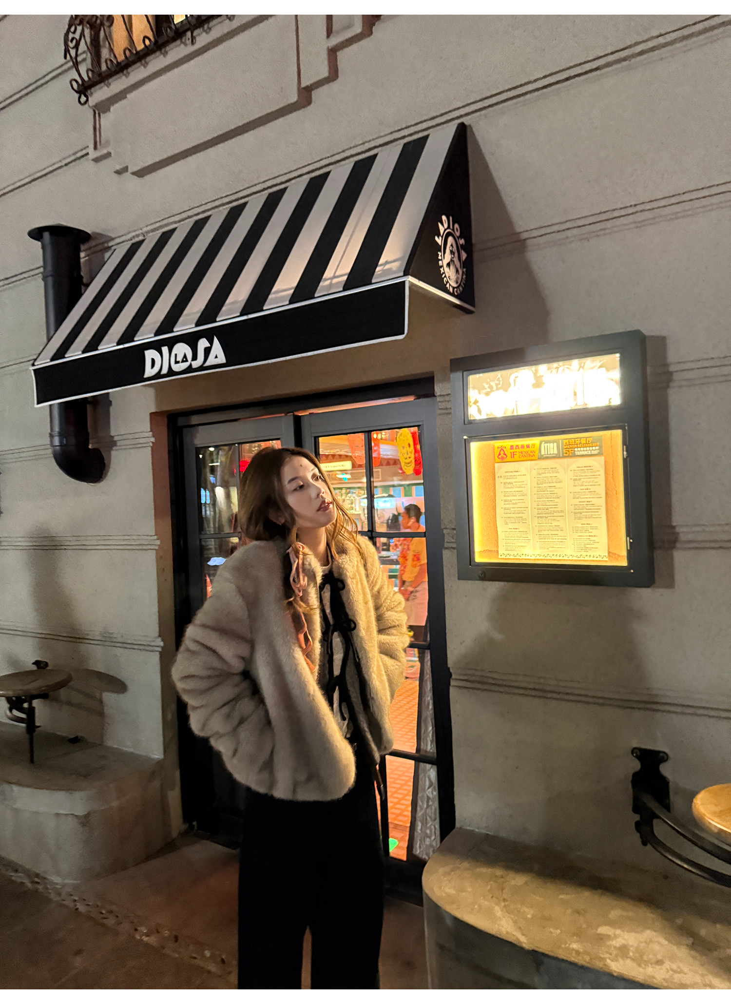 LelyMooch ふわふわエコファーコート｜オートミール  LEM268