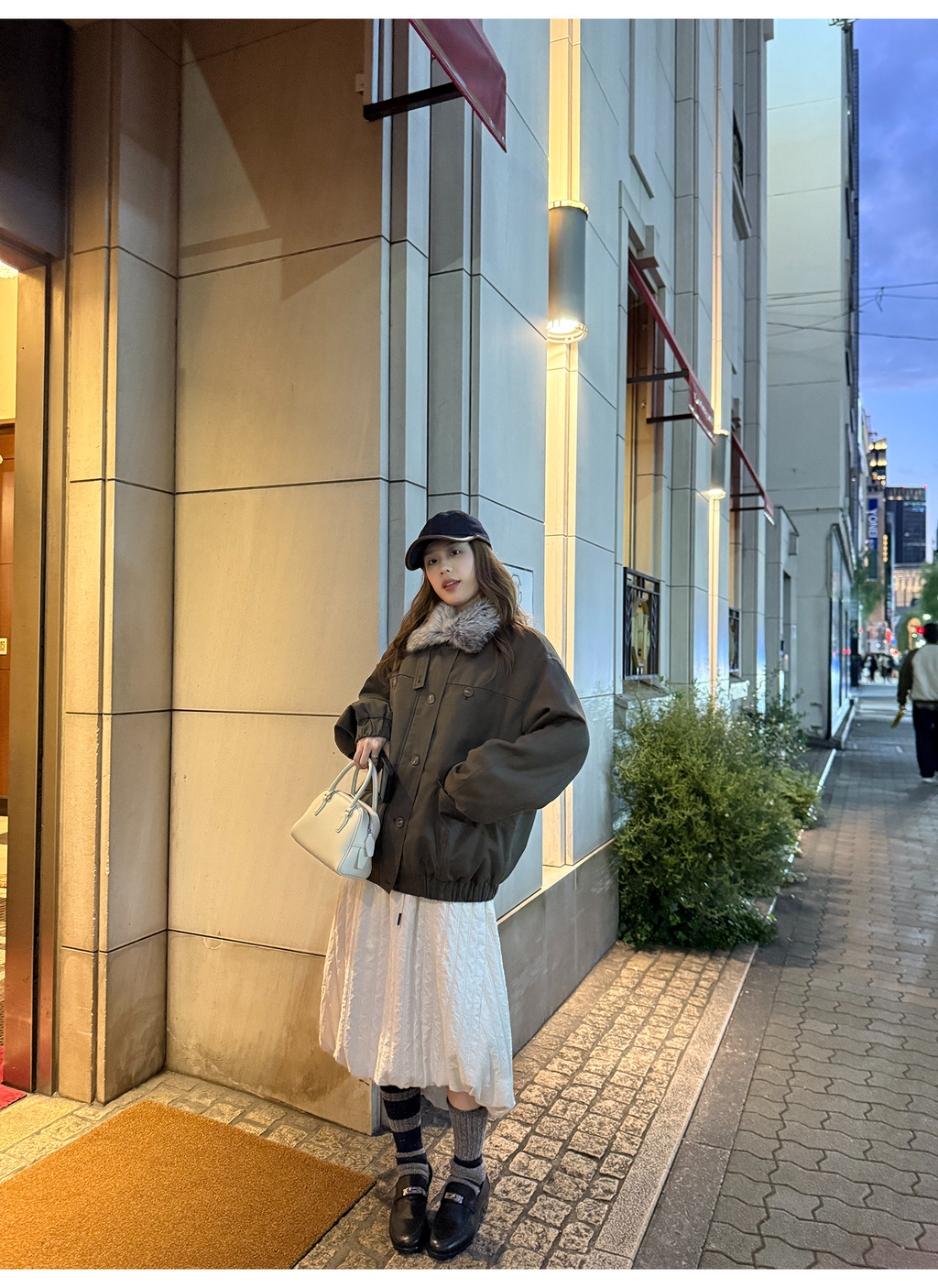 LelyMooch ドロスト ロングスカート シワ感素材 前後差  LEM288