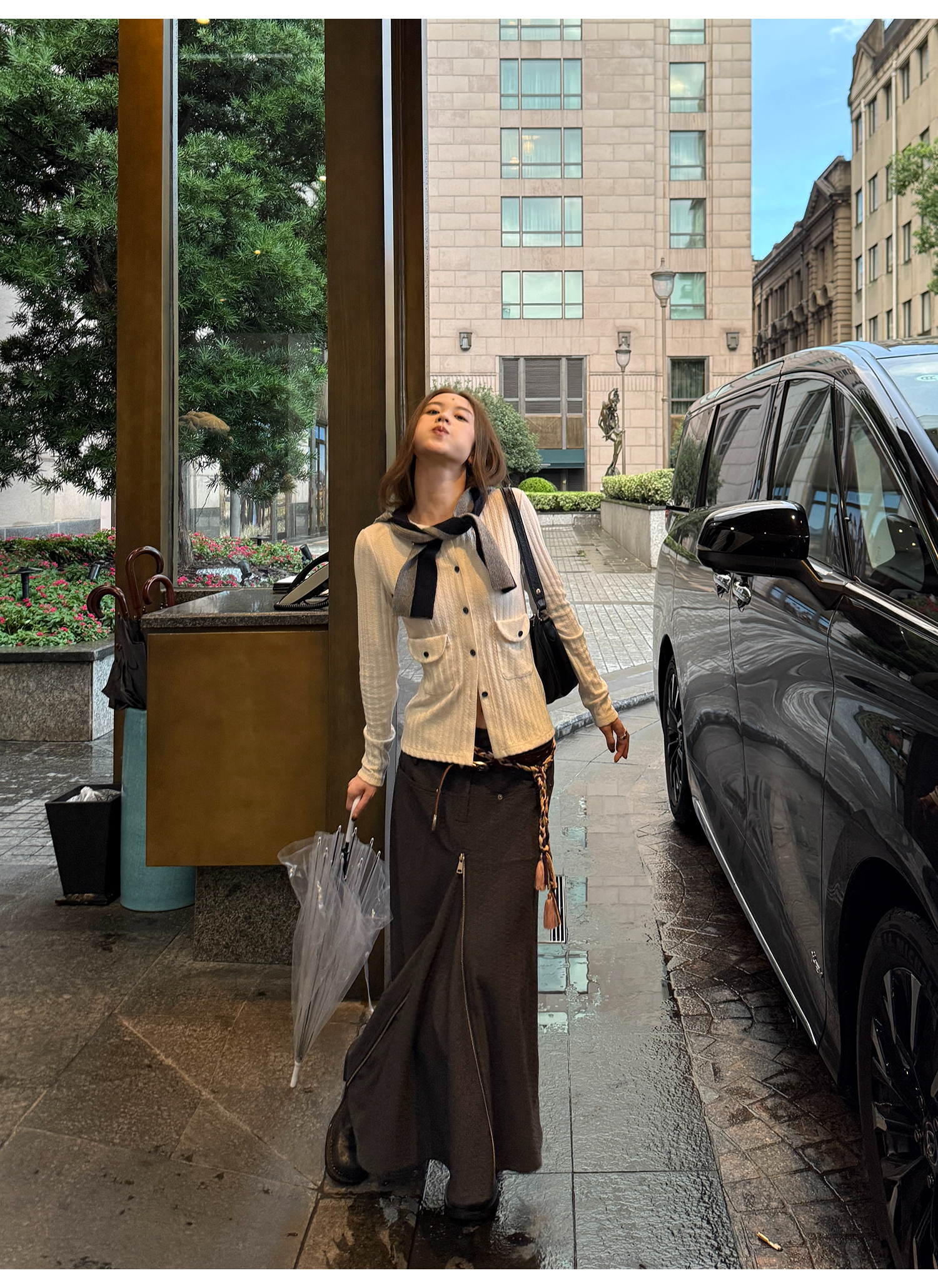 LelyMooch フラップポケットリブニット  LEM237