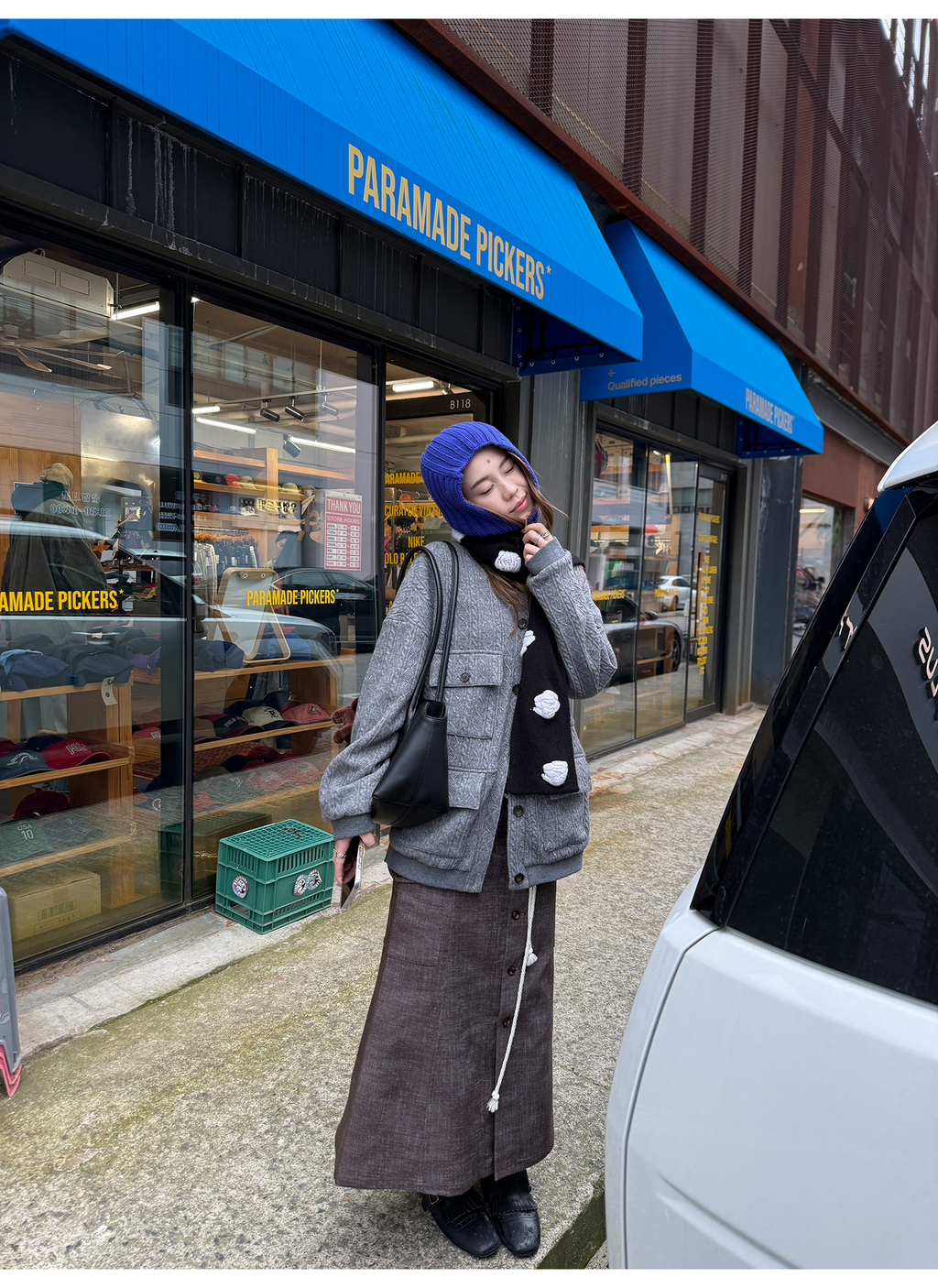 LelyMooch ヴィンテージ絞り編みニットジャケット　LEM263