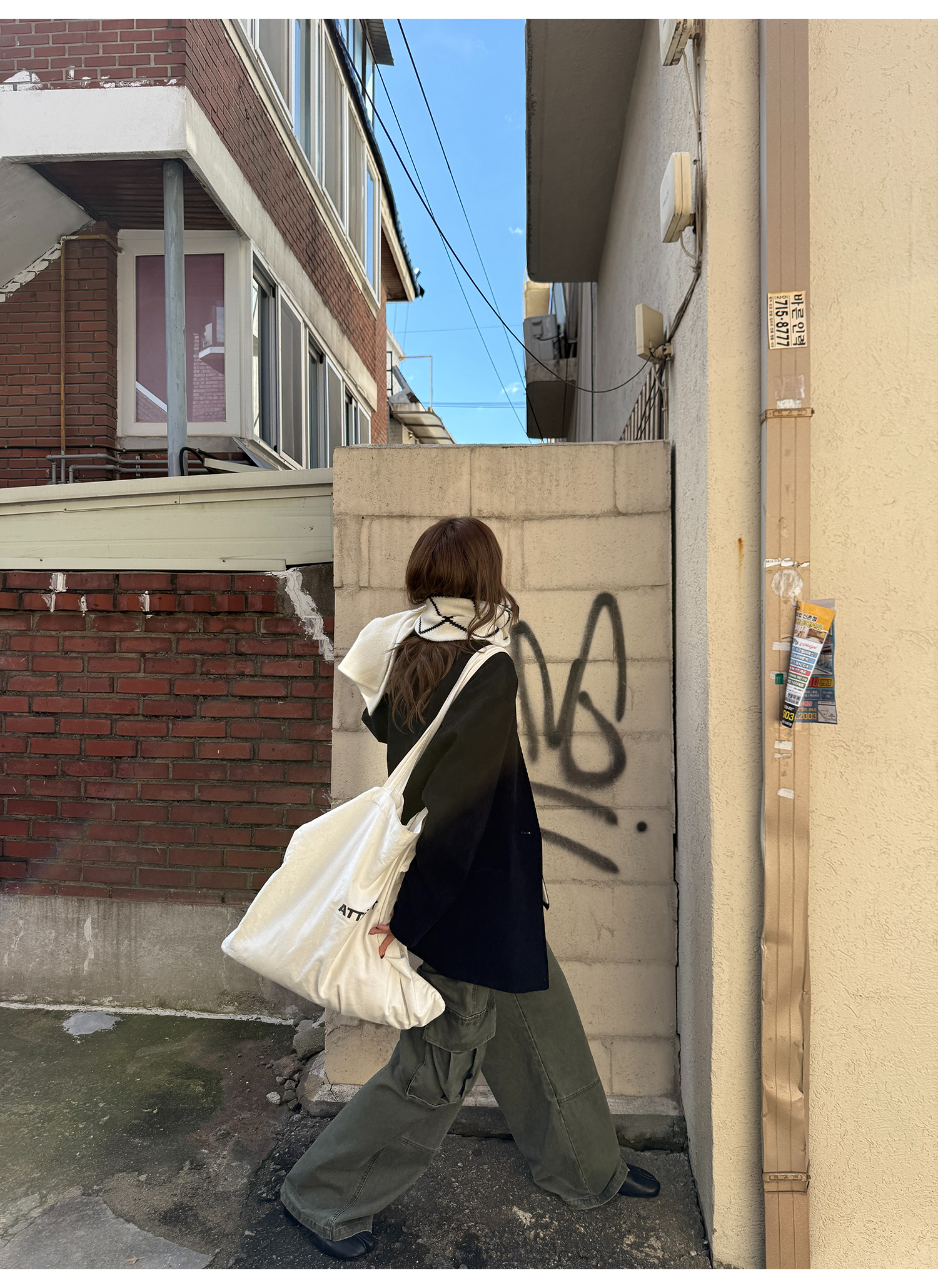 LelyMooch フェード加工ワークパンツ　LEM261