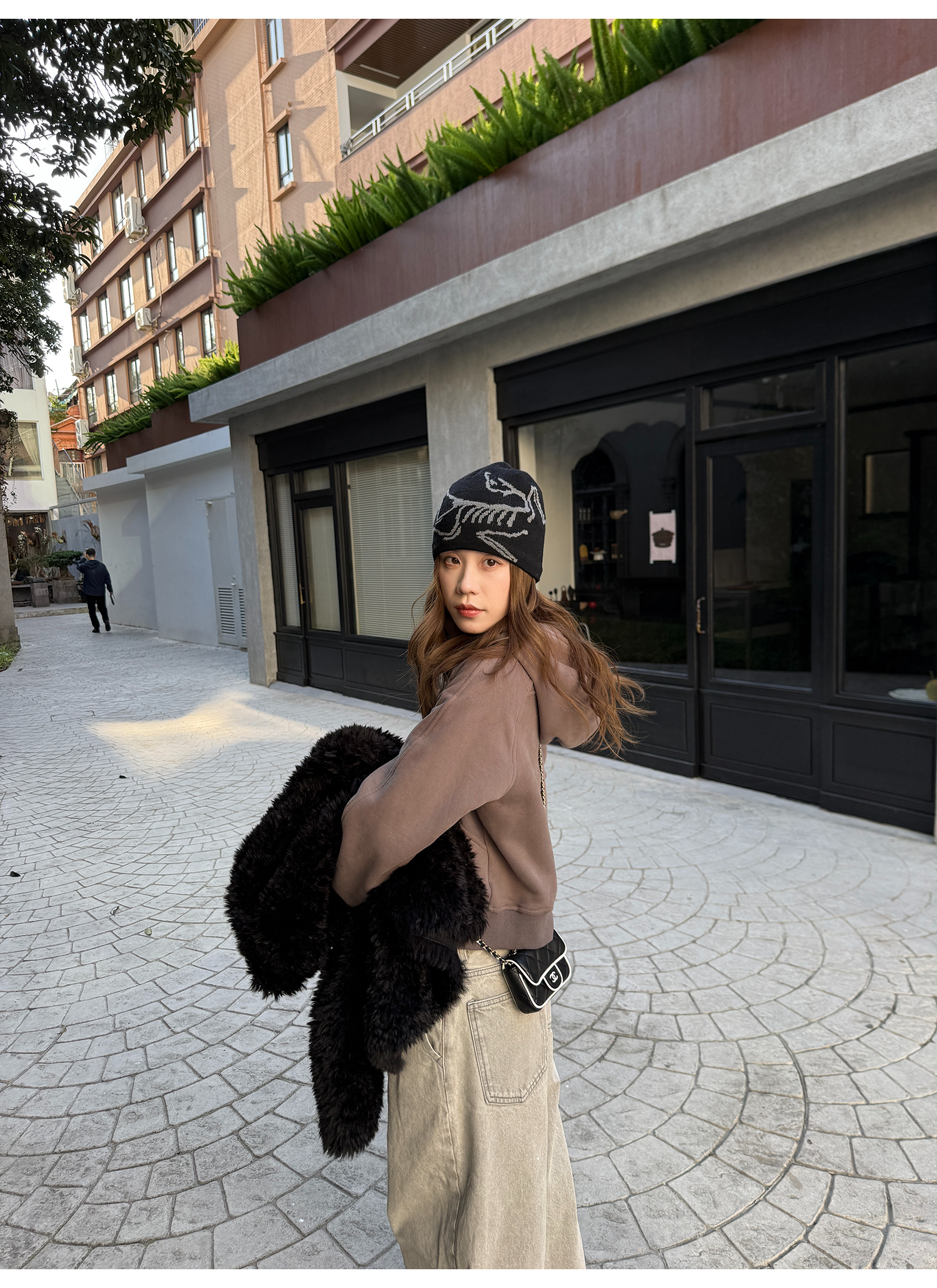 LelyMooch 裏起毛ジップアップフーディー　LEM275