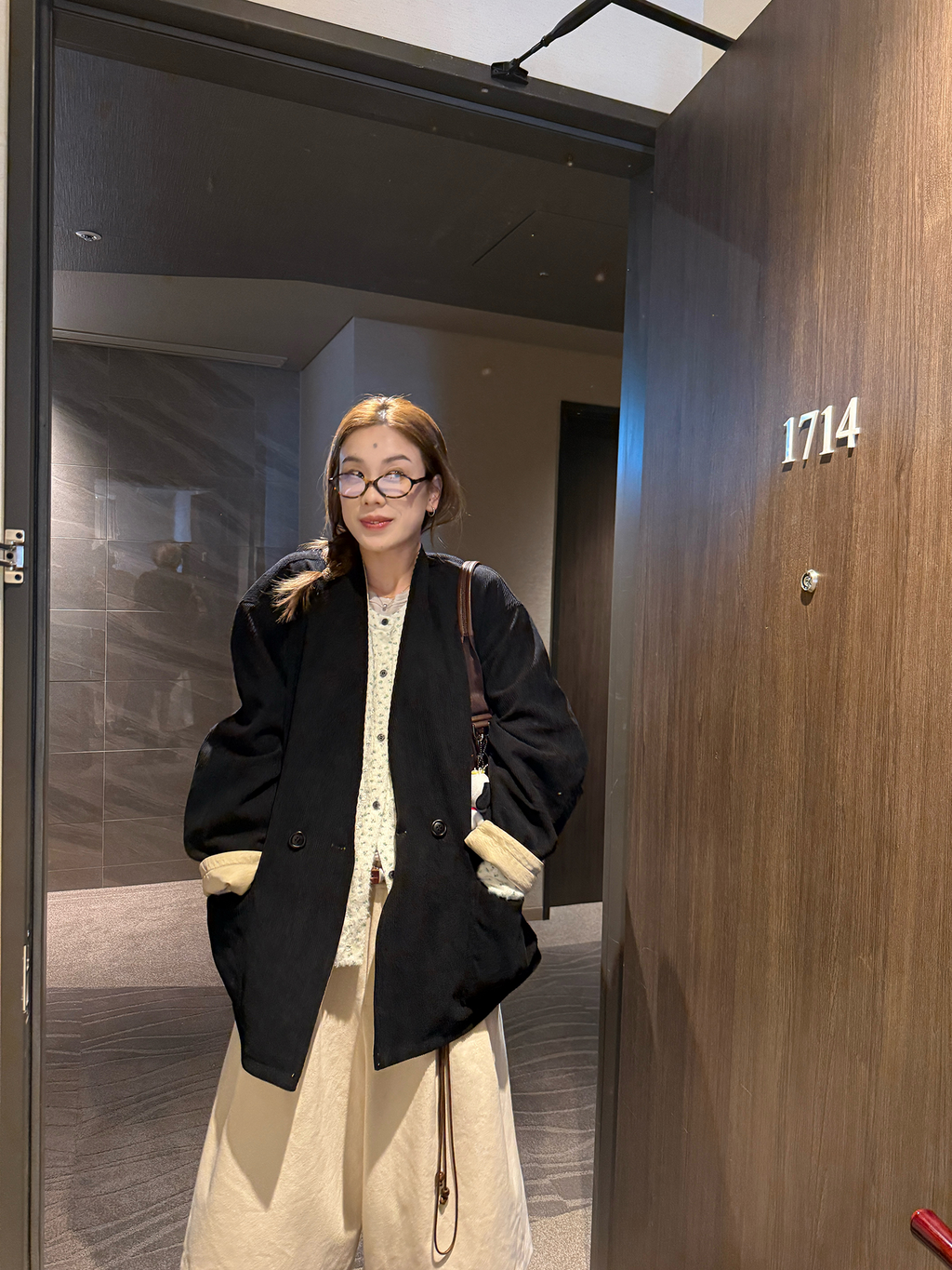 LelyMooch コーデュロイ リバーシブル中綿コート  LEM265