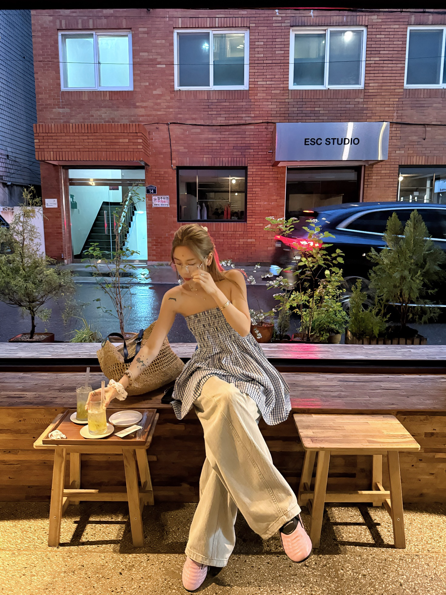 LelyMooch 2WAYギンガム スカート／チューブトップ  LEM176