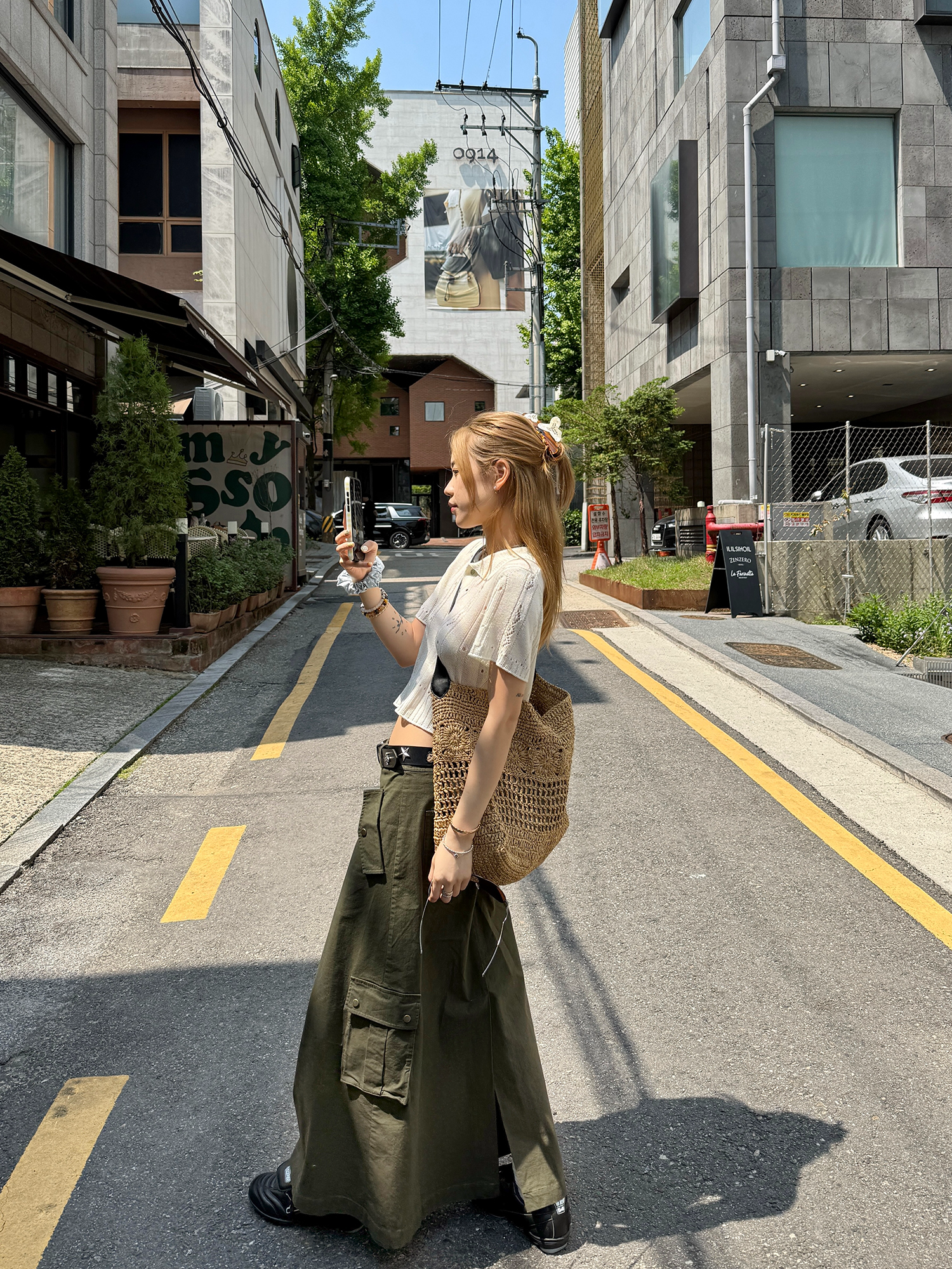 LelyMooch Aラインミディスカート  LEM172