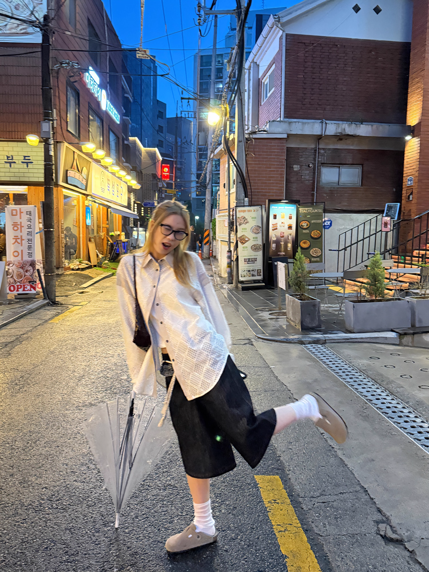 LelyMooch 赤ステッチ×ギンガムデニムハーフパンツ   LEM201