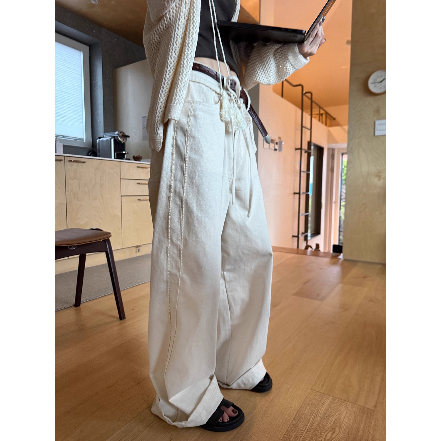 LelyMooch ウエストコードワイドパンツ  LEM229