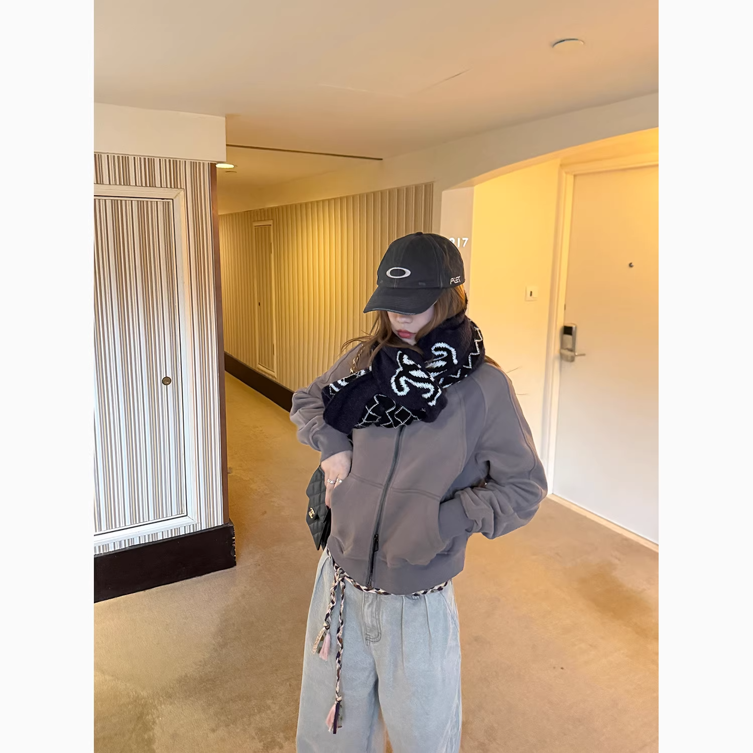 LelyMooch 裏起毛ジップアップフーディー　LEM275