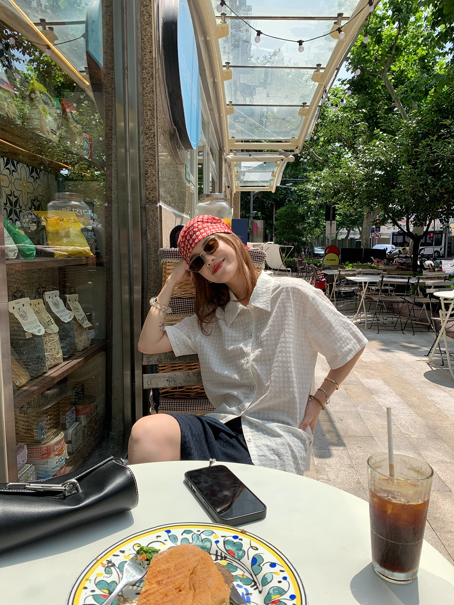 LelyMooch レース花柄コットンシャツ  LEM192