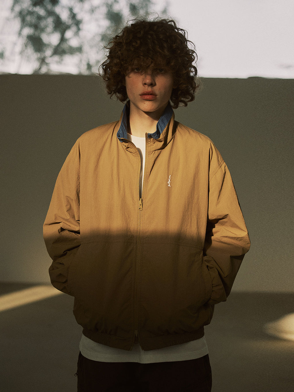 防風×配色リバーシブル仕様 立ち襟スポーツジャケット  LOM032