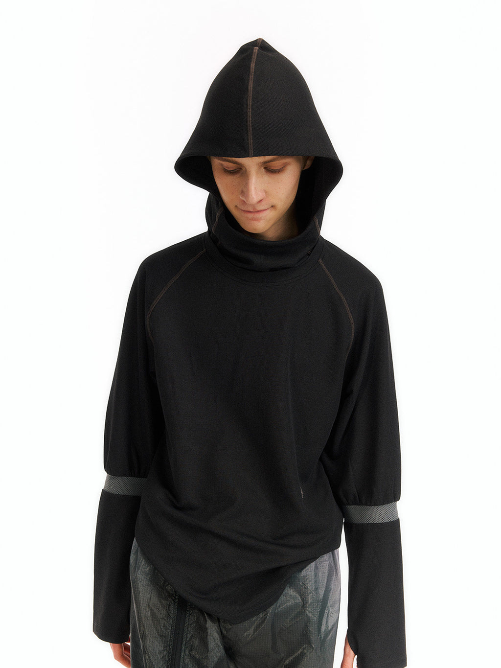メッシュワッフルフーディー  LOM091