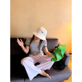 LelyMooch 配色ジャカード レイヤード風Tシャツ  LEM350