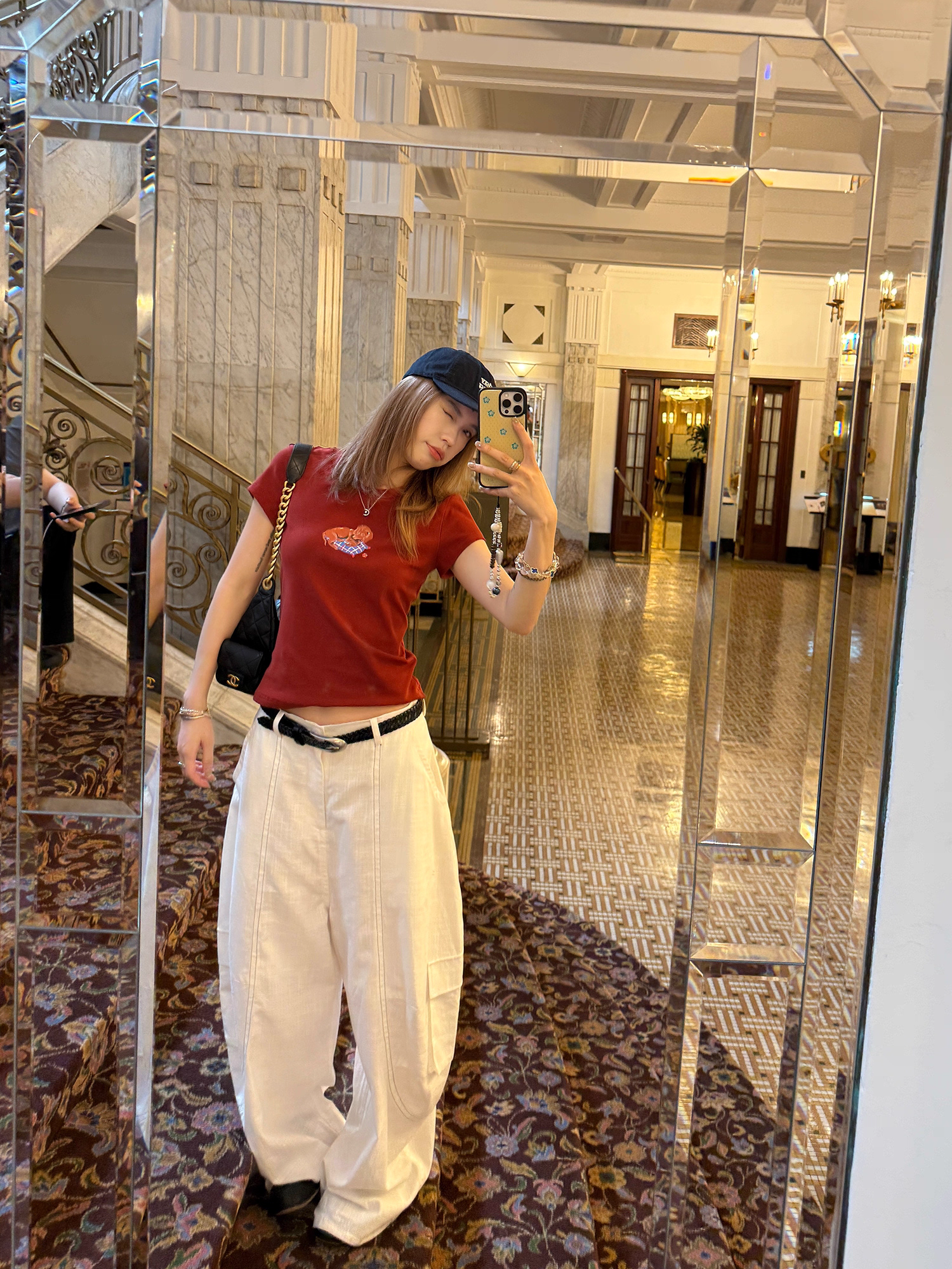 LelyMooch ストリート白ワイルドパンツ  LEM190