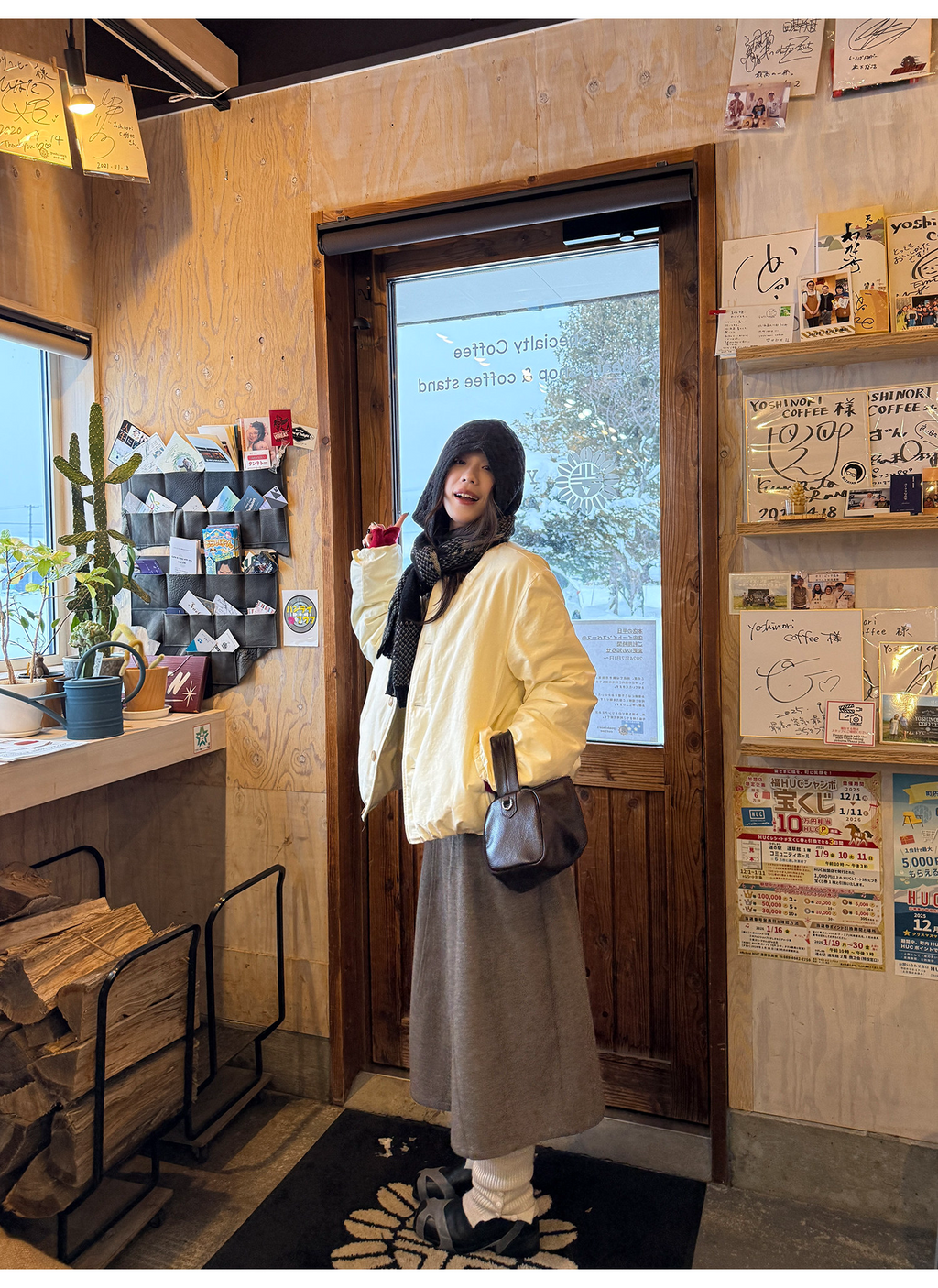 LelyMooch ブラウン系 ウール混 バルーンパンツ  LEM311