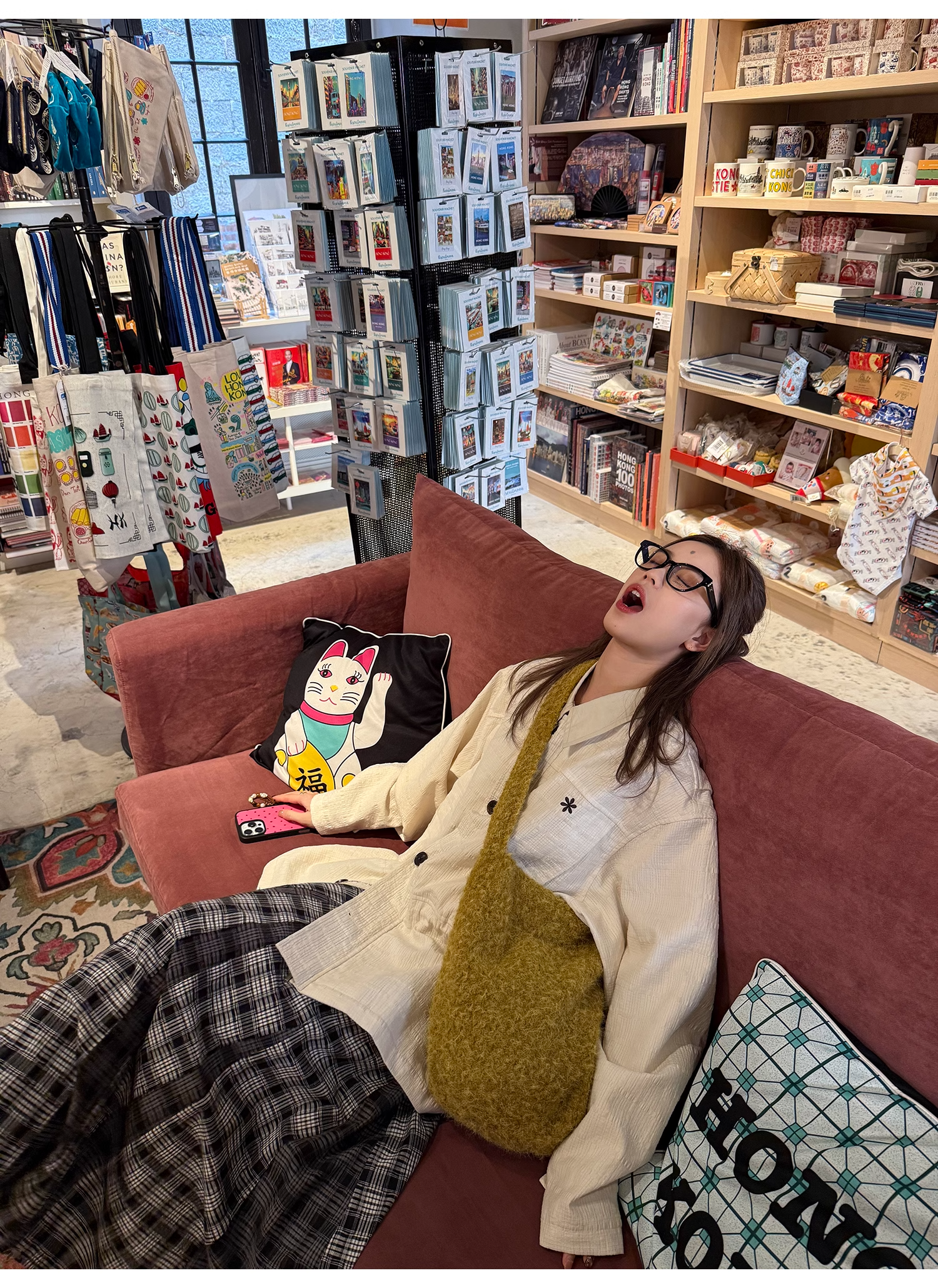 LelyMooch Checkered Trench Coat Midi Length LEM077