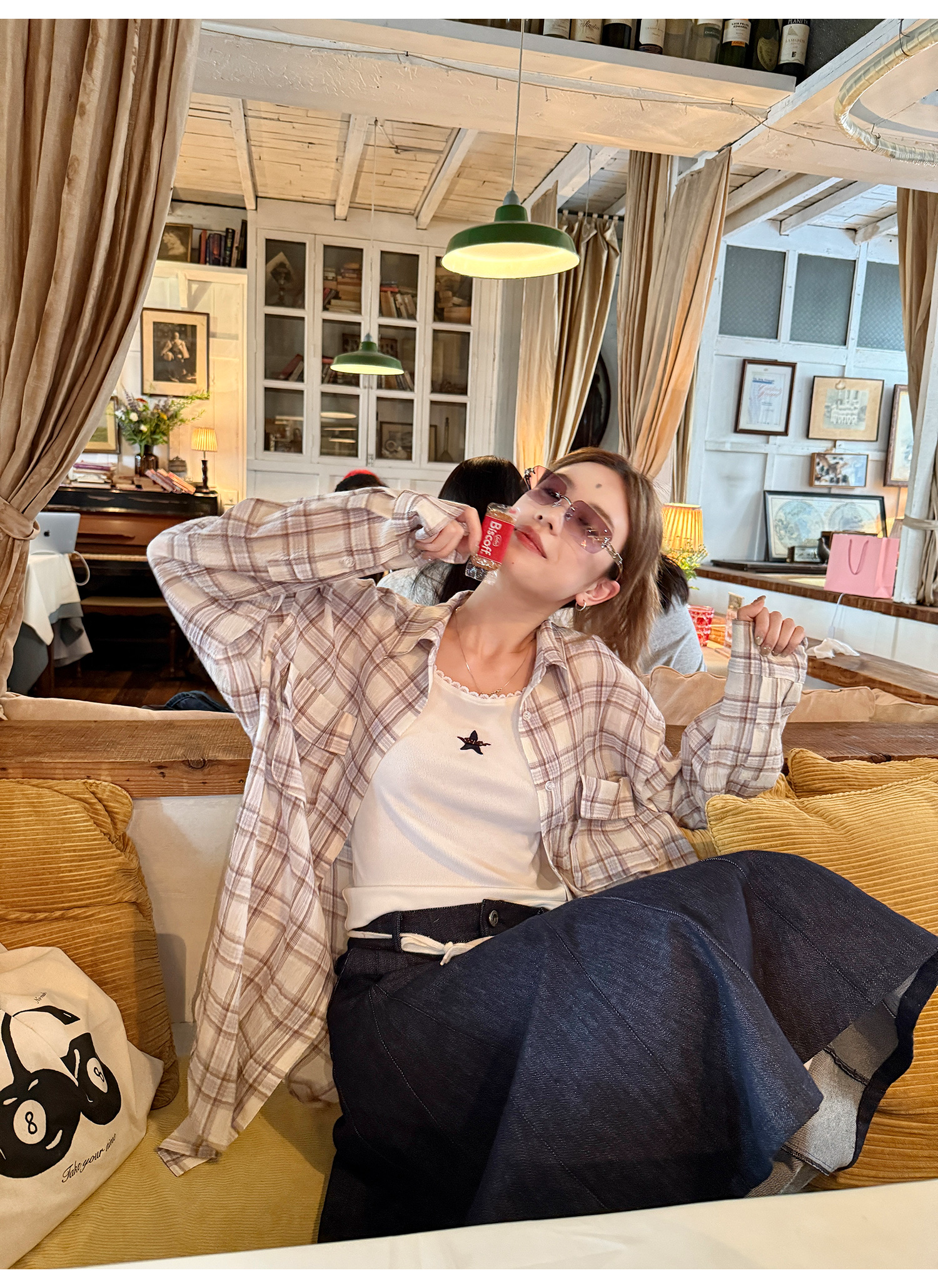 LelyMooch 通年使えるAラインデニムスカート   LEM202