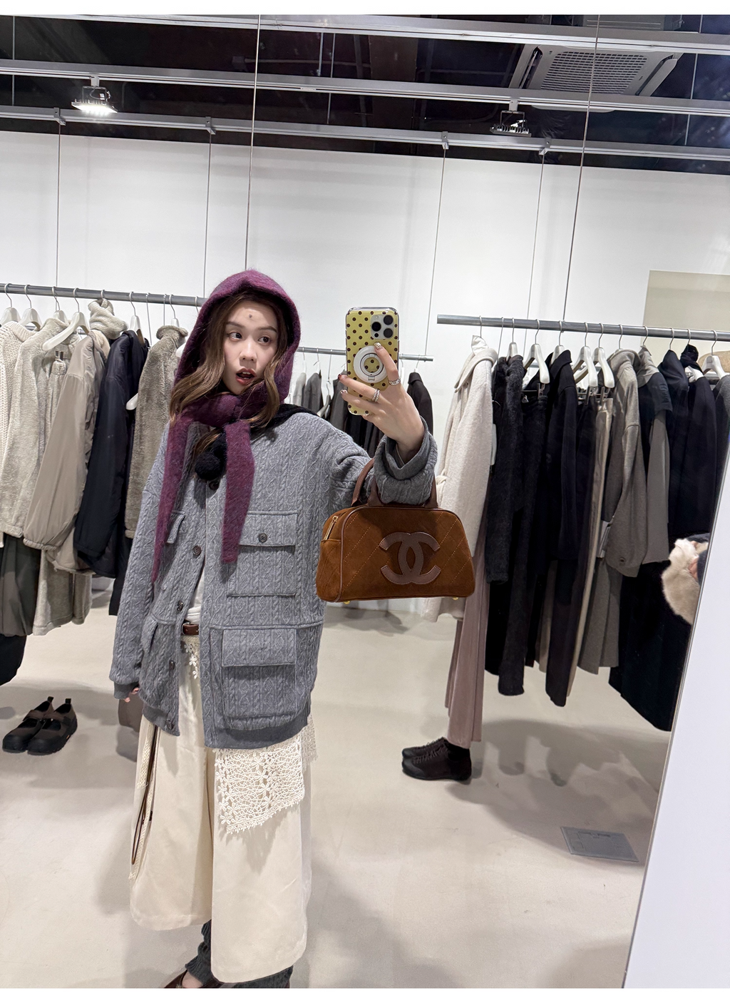 LelyMooch コットン刺しゅうスカートカバー  LEM258