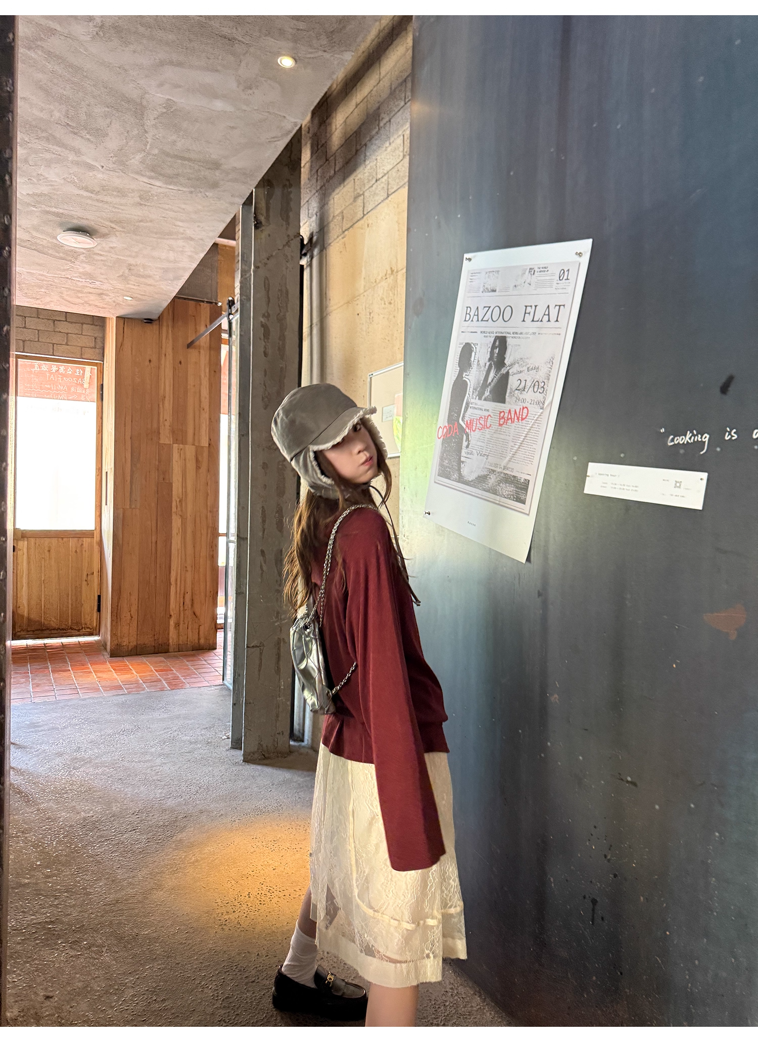 LelyMooch 刺繍ハートのベロアロンT　LEM241