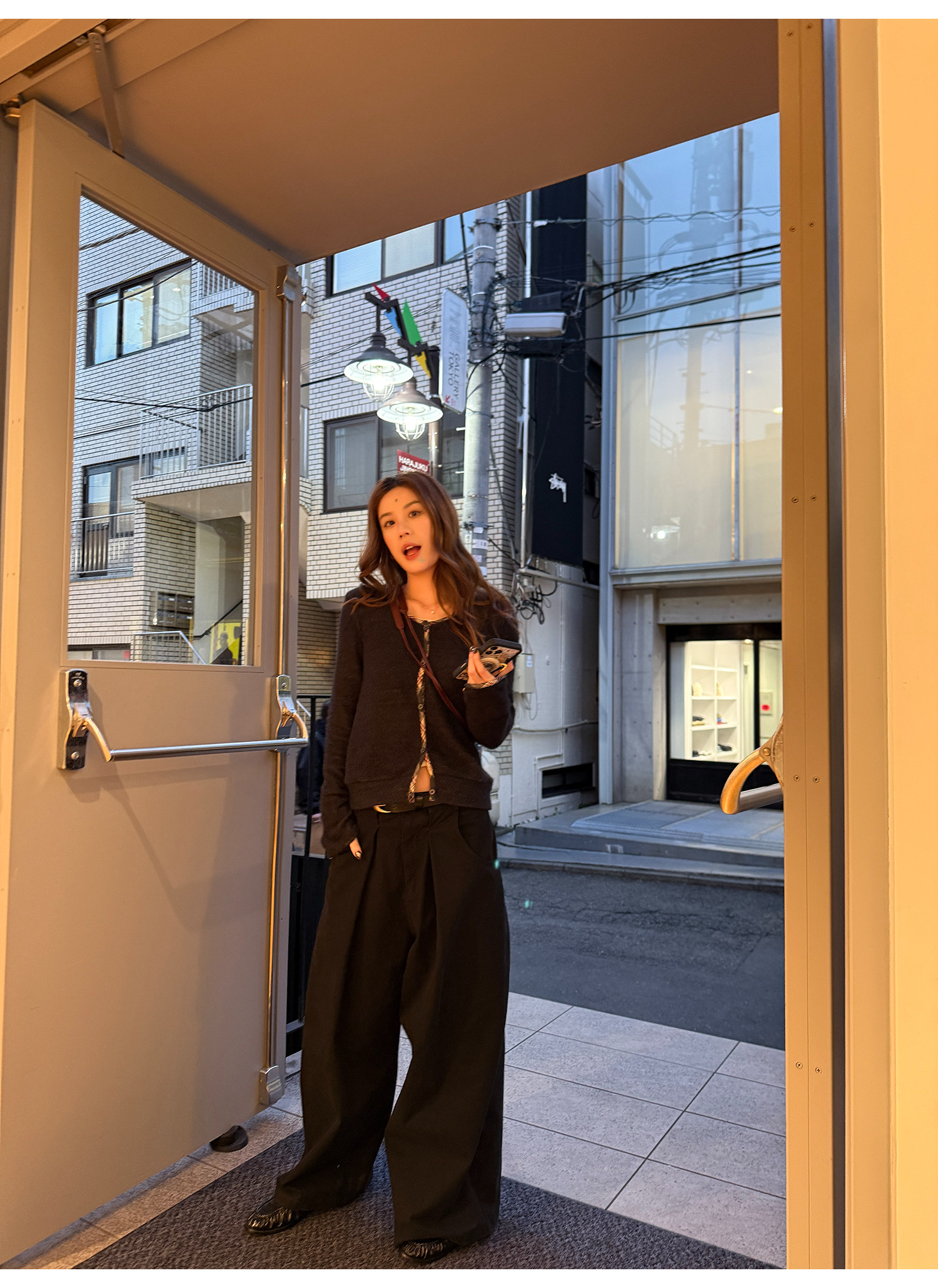 LelyMooch チェック柄パイピング ニット  LEM293