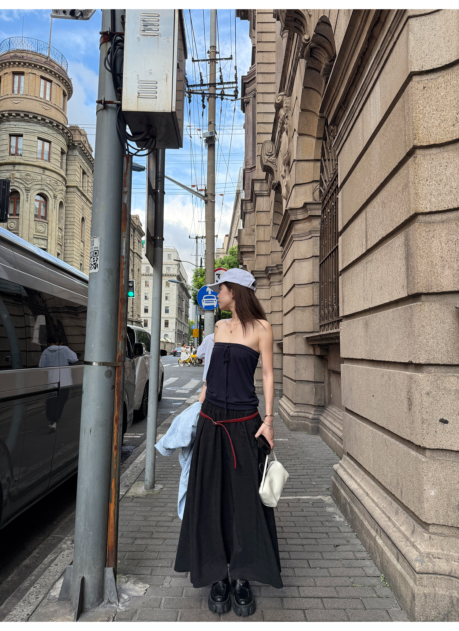 LelyMooch ふんわりチェックロングスカート  LEM208