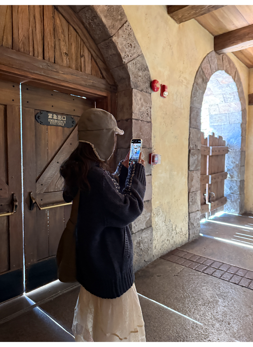 LelyMooch ケーブル編み×バイカラーフーディ  LEM246