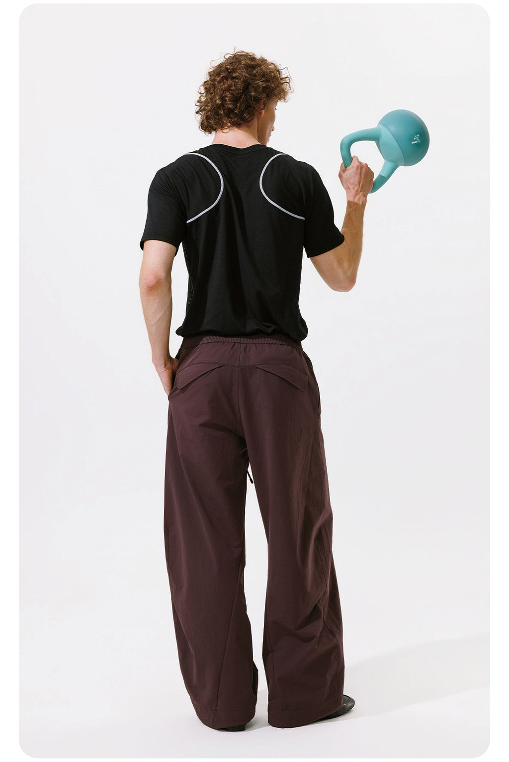 接触冷感 カーブワイドパンツ 軽量 ドローコード付き  LOM079