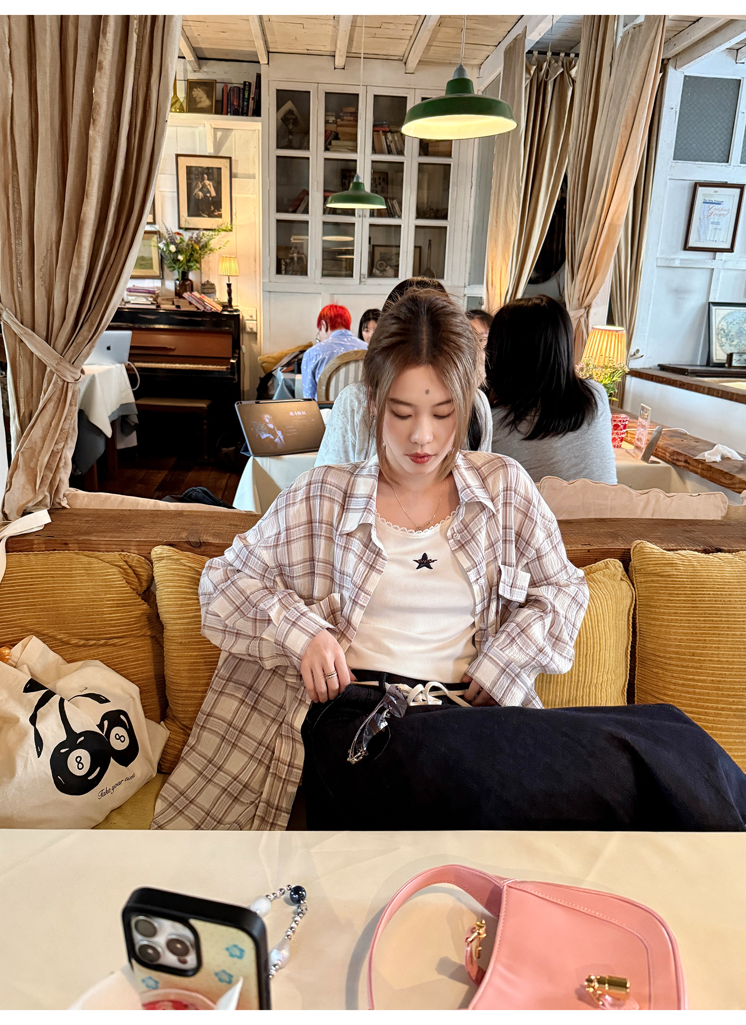 LelyMooch シアーチェックシャツ｜長袖  LEM197