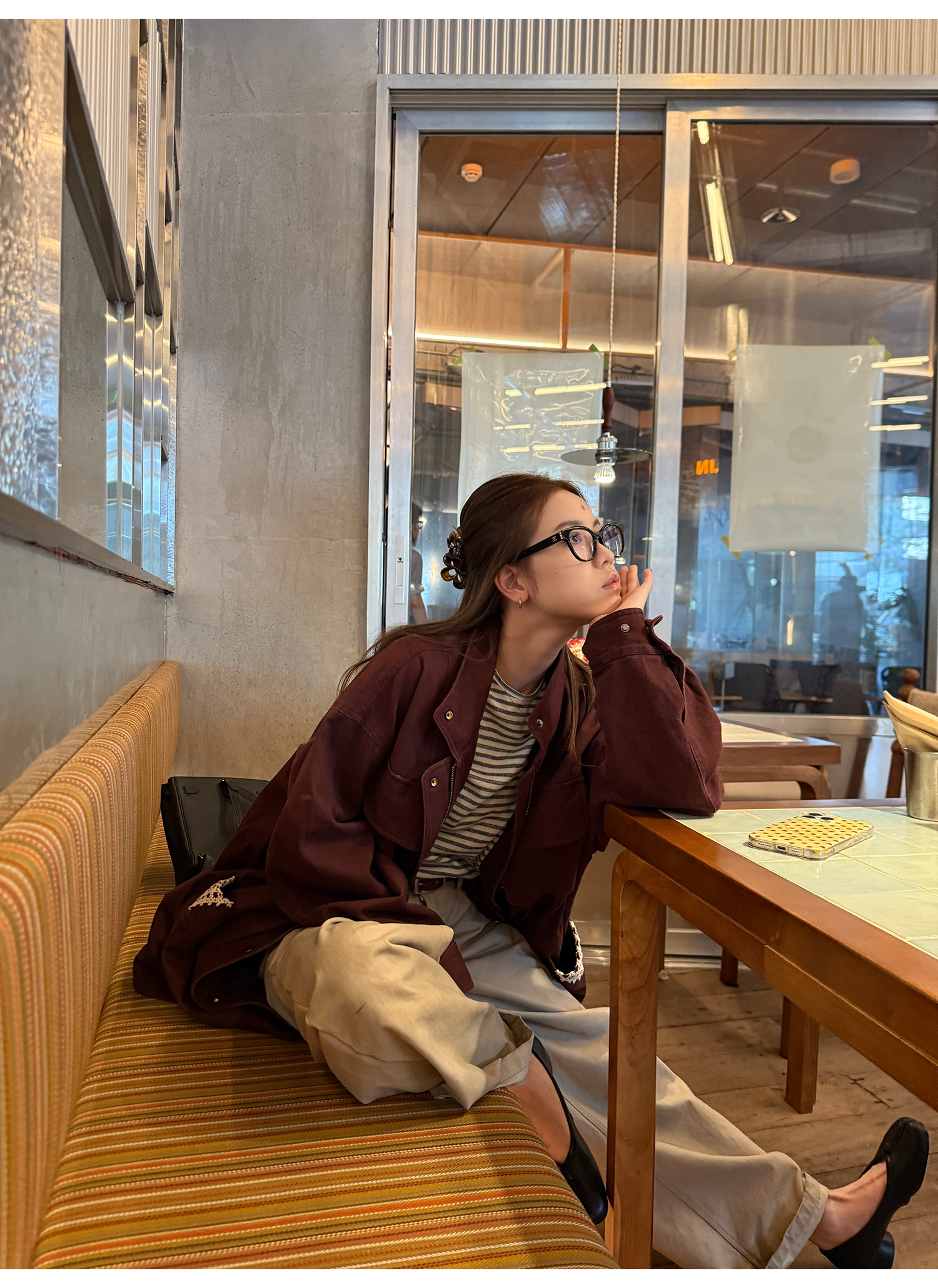 LelyMooch ゆるっとフリースワークジャケット  LEM242