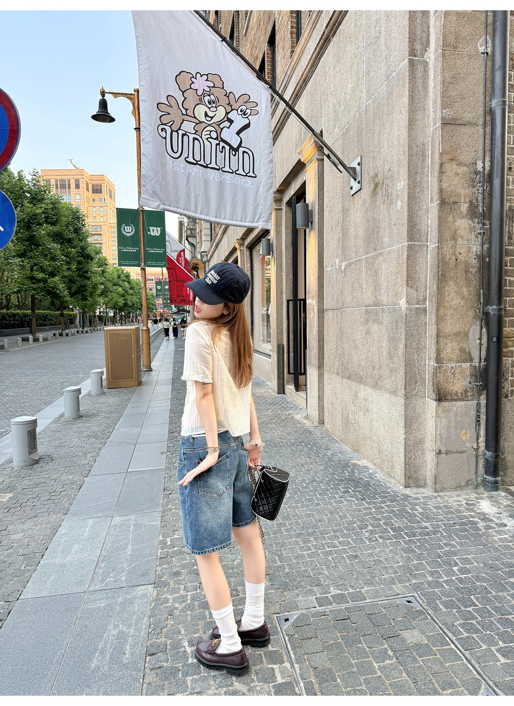 LelyMooch デニムパンツ5分丈｜2色展開  LEM199