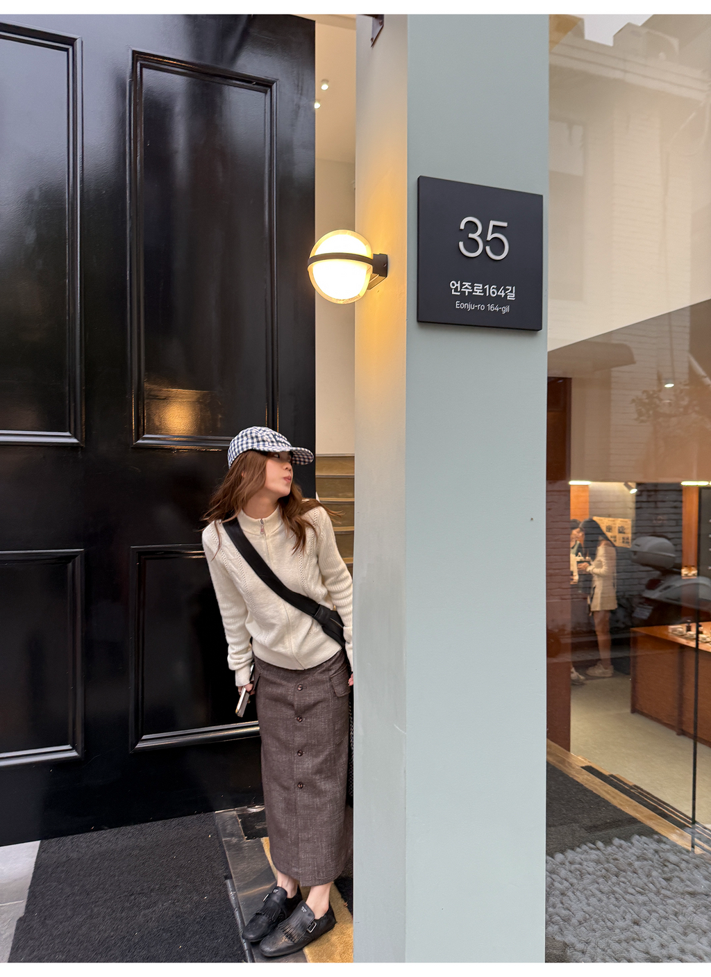 LelyMooch ウール100% ケーブルジップハイネックニット  LEM260