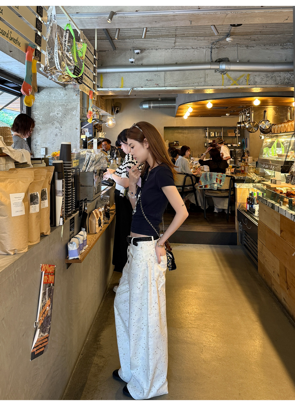 LelyMooch アート柄ルーズフィットパンツ  LEM183